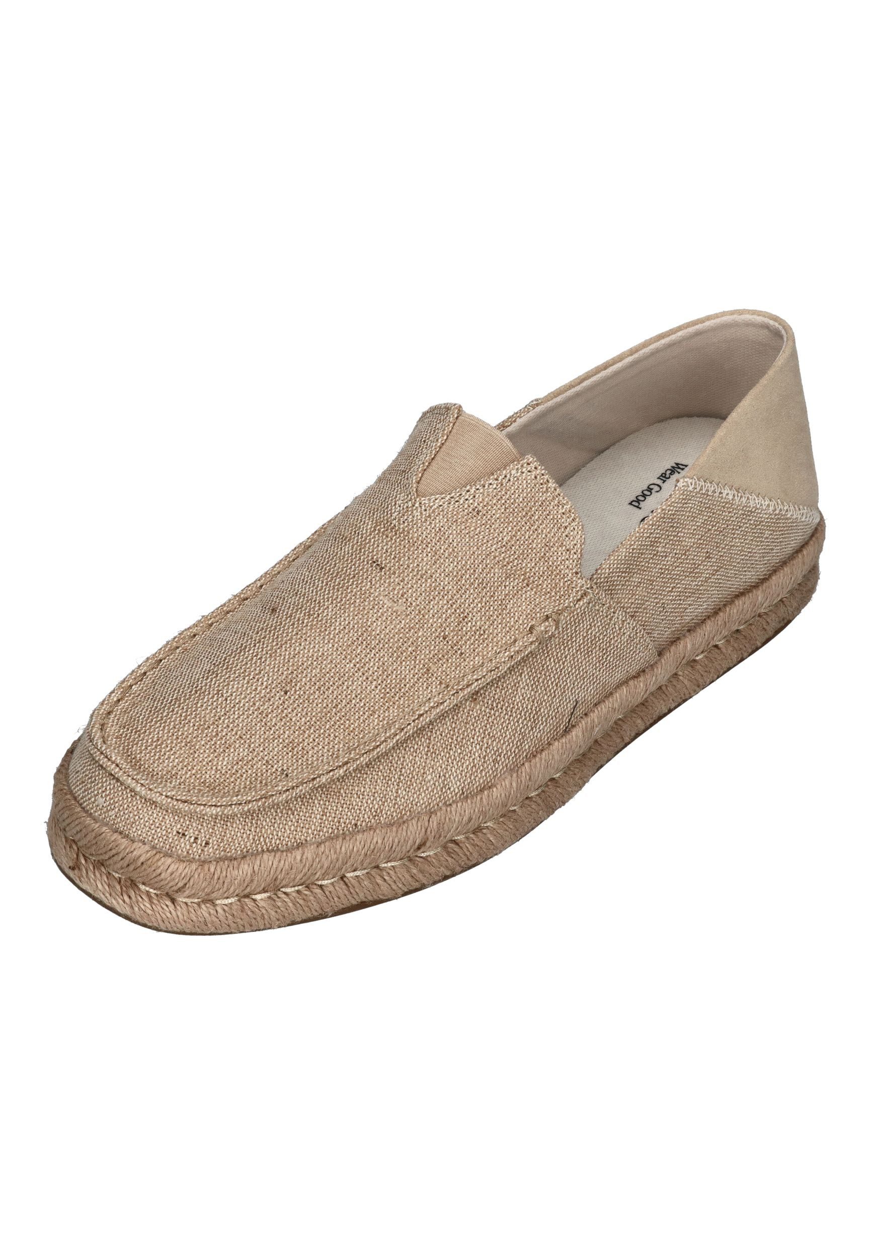 TOMS ALONSO LOAFER ROPE Espadrille Natural Undyed Heritage Canvas Suede