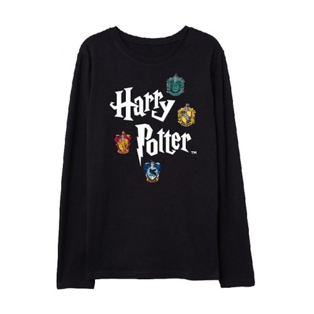 EplusM T-Shirt Harry Potter Langarm-Shirt, Hogwarts Wappen, Gr. 104–134