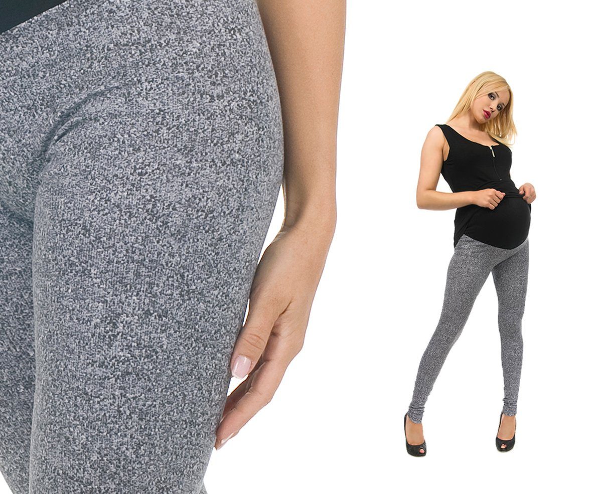 YESET Леггинсы для беременных Umstand Hose Muster Leggings Леггинсы для беременных lang gekämmte Baumwolle mit elastischem Bund