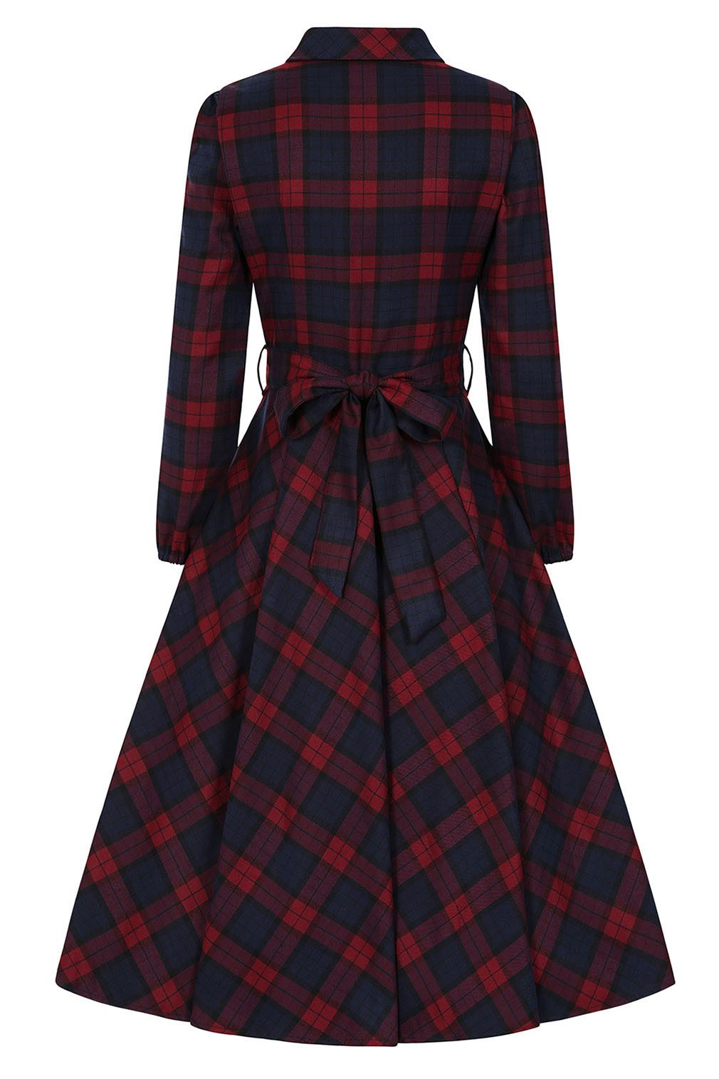 Hearts & Roses London A-Linien-Kleid Kim Tartan Retro Vintage Fit-N-Flare 50er