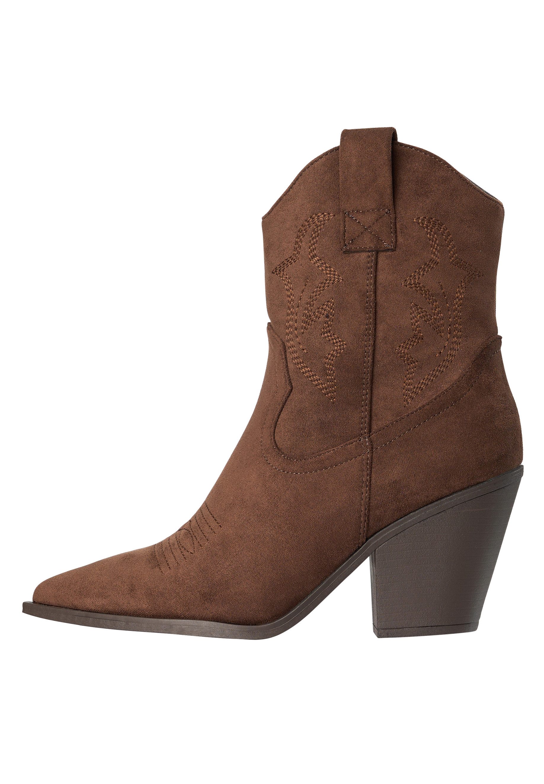 Day Vine Damen Western Cowboy Boots mit Stickerei und Blockabsatz Stiefelette