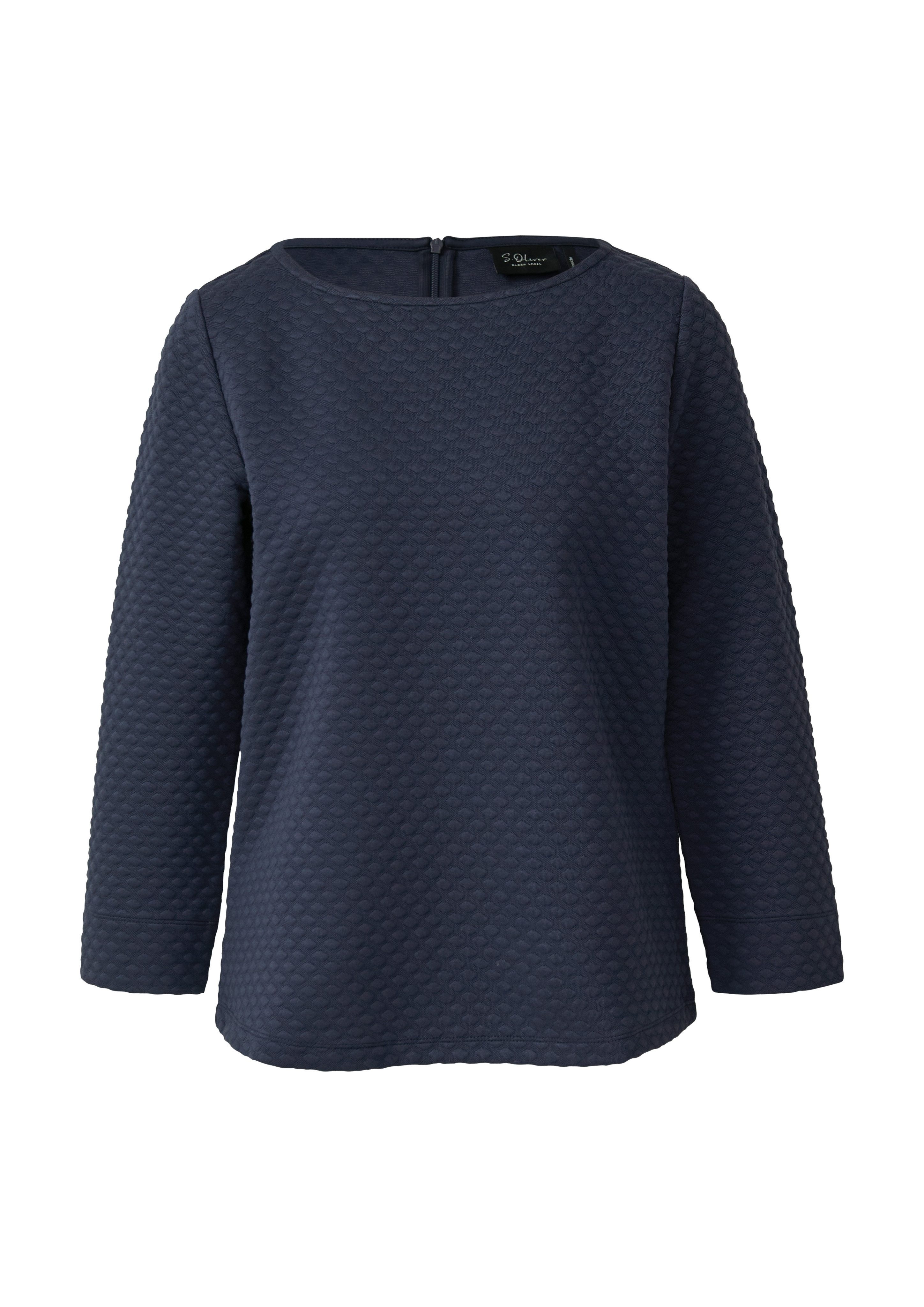 s.Oliver BLACK LABEL Sweatshirt im Relaxed Fit mit U-Boot-Ausschnitt günstig online kaufen