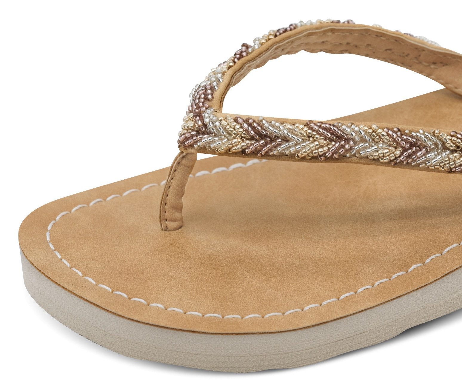 Tamaris Zehentrenner, Sommerschuh, Schlappen, Strandschuh in Flechtoptik günstig online kaufen