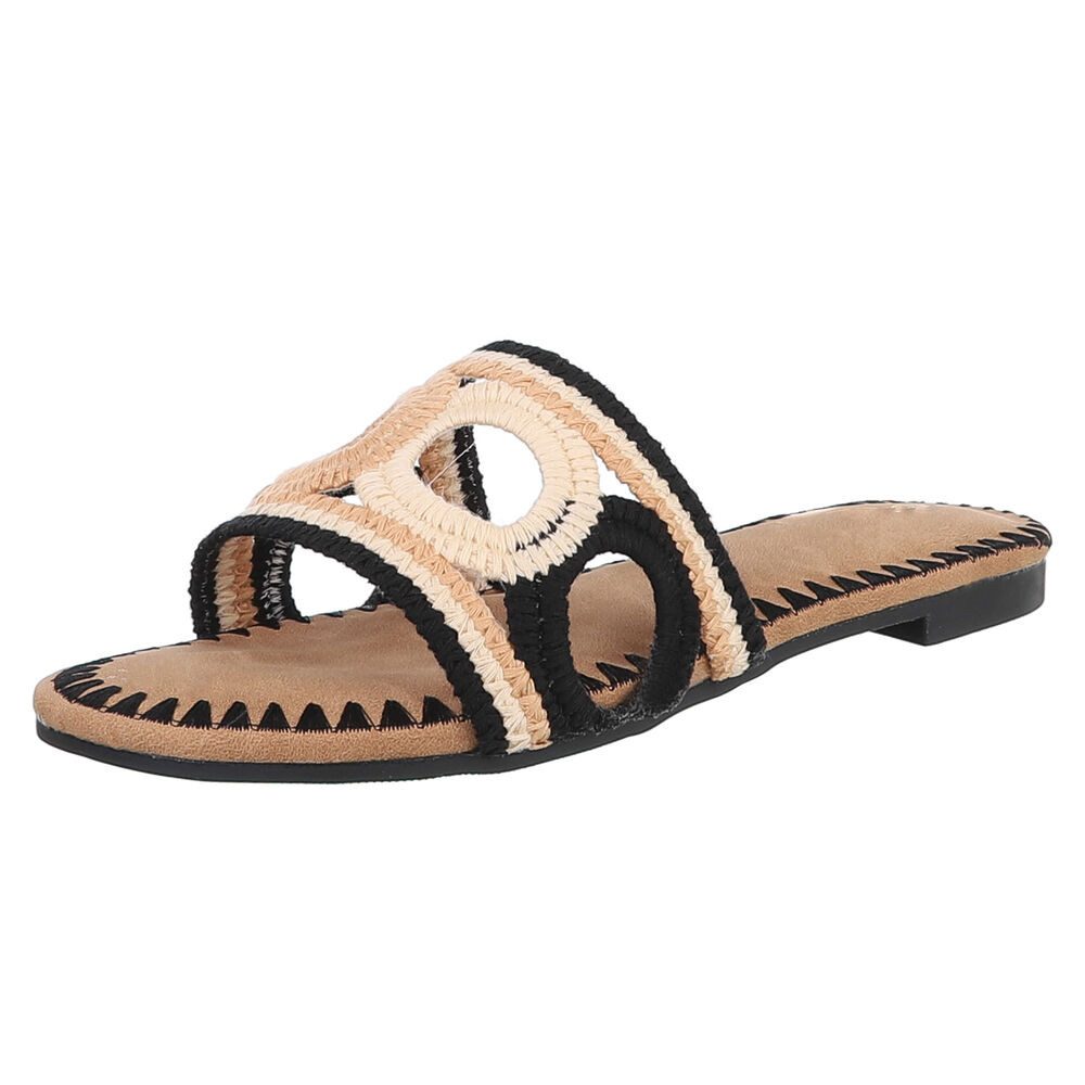 Ital-Design Damen-Sandalen mit handgewebtem Design für günstig online kaufen