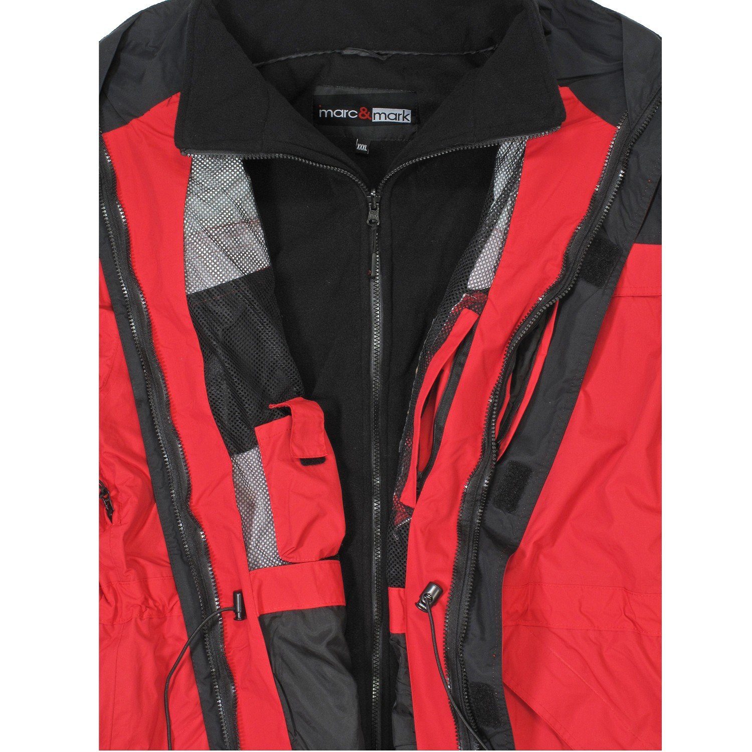 marc & mark 3-in-1-Funktionsjacke 3in1 Jacke Davos von Marc&Mark in Übergröße bis 10XL rot – Bild 3 von 4