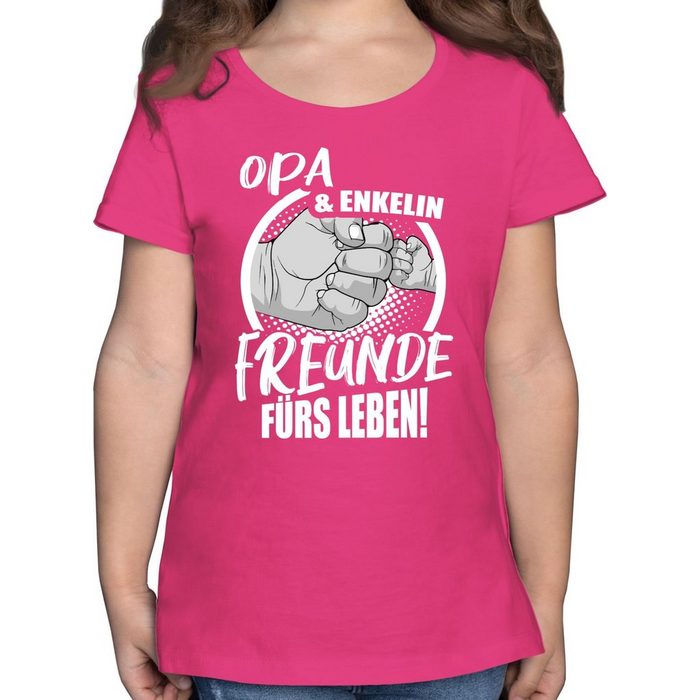 Shirtracer T-Shirt Opa & Enkelin Freunde fürs Leben! - Partner-Look Familie Kind - Mädchen Kinder T-Shirt opa tshirt - partner look shirts