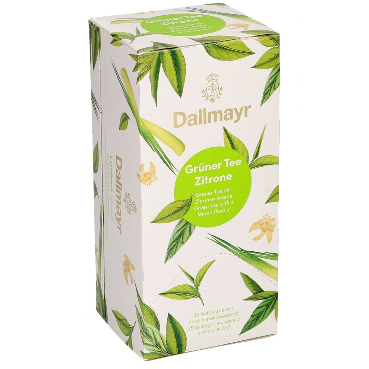 DALLMAYR Tee Grüner Tee Zitrone, 25 Aufgussbeutel, Grüntee-Mischung