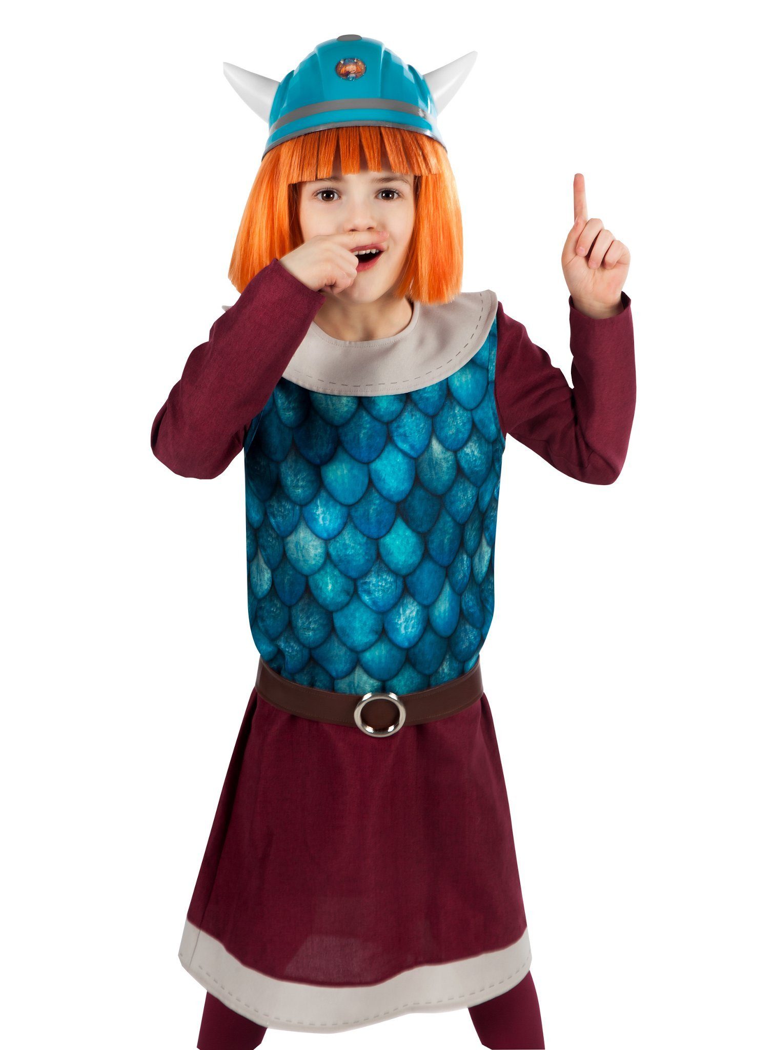 Maskworld Wickie Costume for Children - Carnival Halloween, High-quality licensed costume of the clever Viking from the animated series