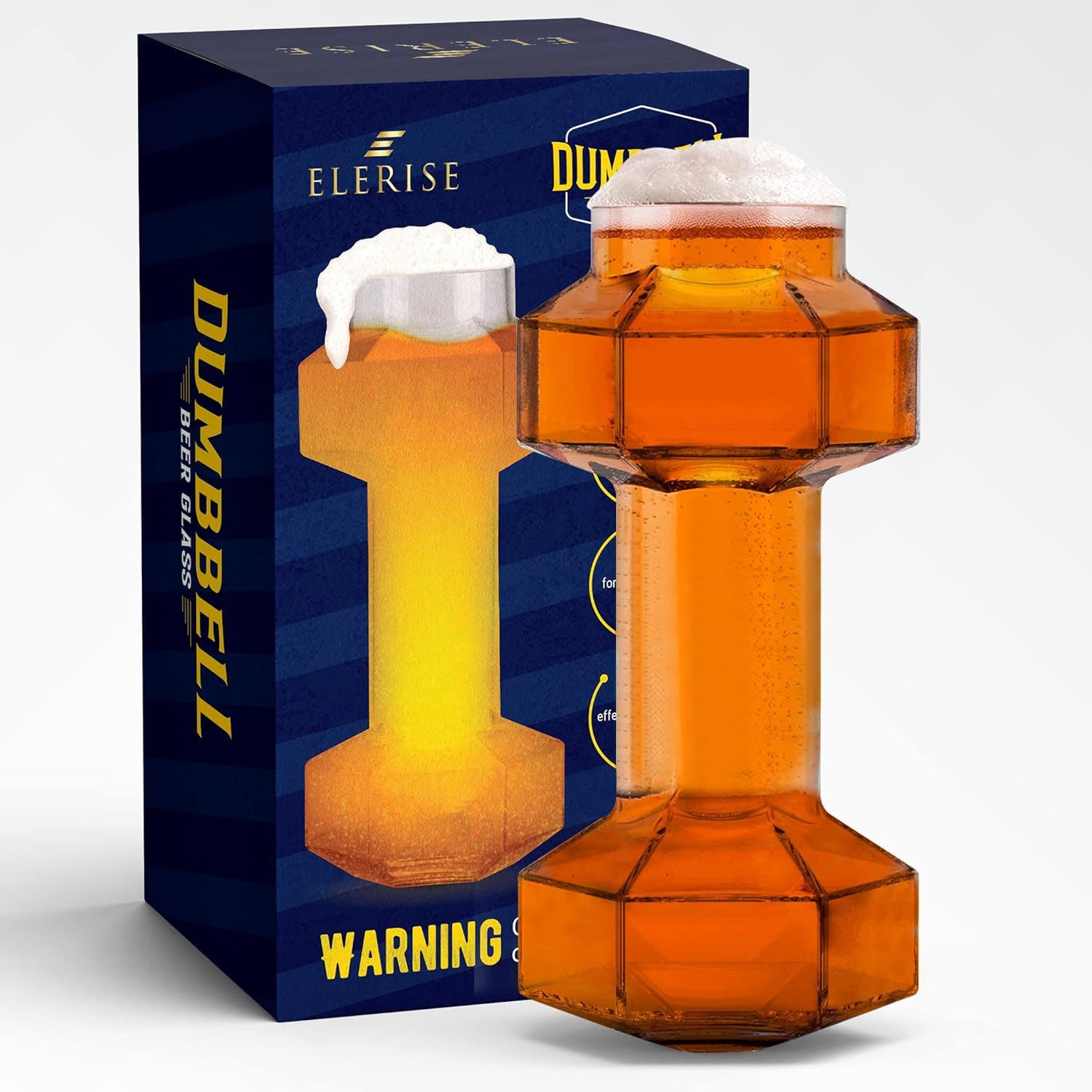 Bierglas Hantel Elerise Dumbbell Bierglas 750 ml besonderer Bierkrug in