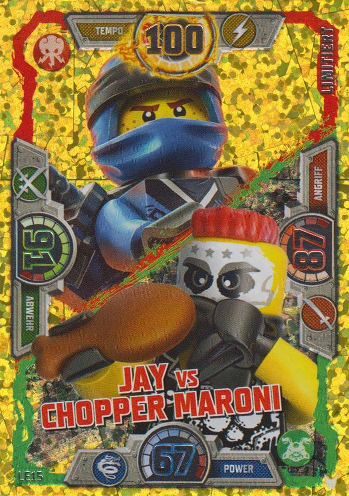 Blue Ocean Sammelkarte LE15 Jay vs Chopper Maroni Limitierte Auflage LEGO Ninjago SERIE 3