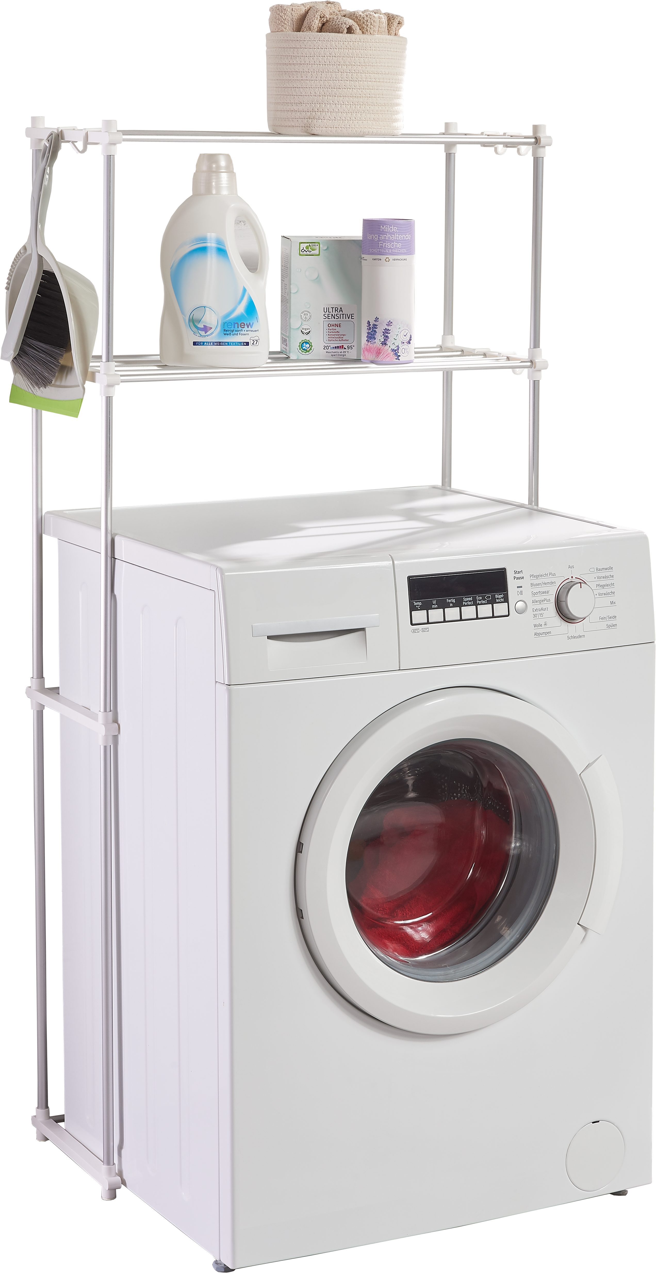 Ruco Regal, Waschmaschinen-Überbauregal, Inkl. 8 Aufhängehaken für Kehrscha günstig online kaufen