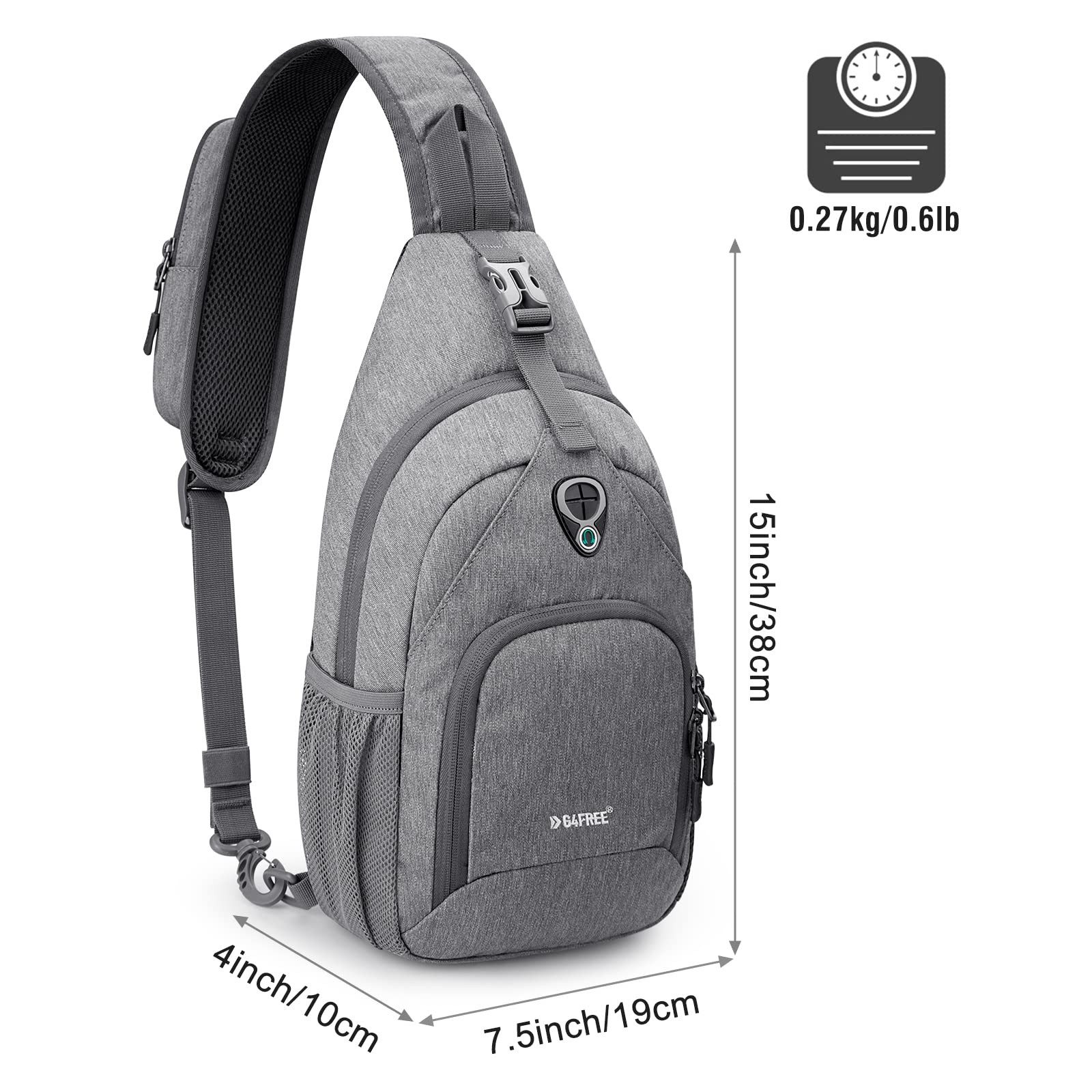 G4Free Trekkingrucksack G4Free Trekkingrucksack RFID Sling Bag Umhängetasch günstig online kaufen