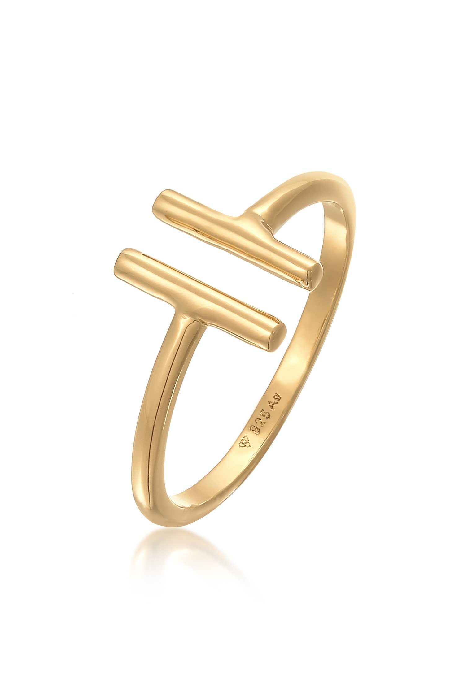 Fingerring Geo Stab Trend Offen 925 Silber