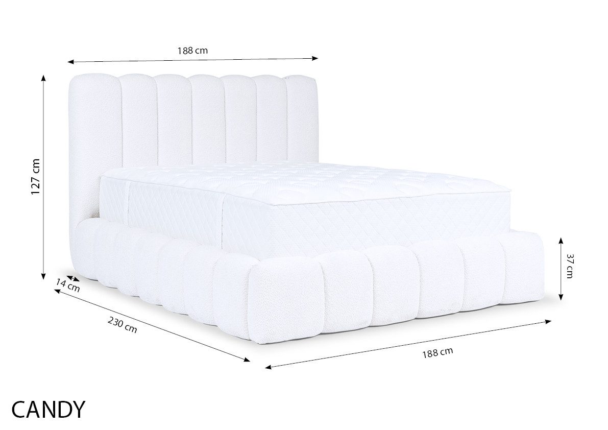 yourhouse24 Polsterbett Cande mit Bettkasten und günstig online kaufen