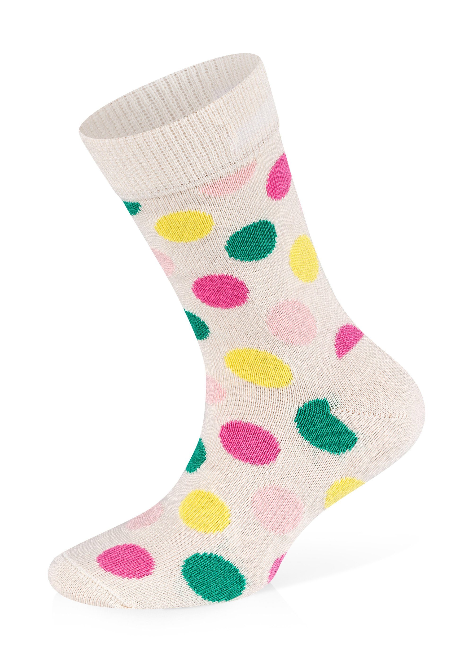 Socks Happy Kids 3-Pack Sock Baumwolle nachhaltiger Smiley aus Basicsocken Daisy Daisy