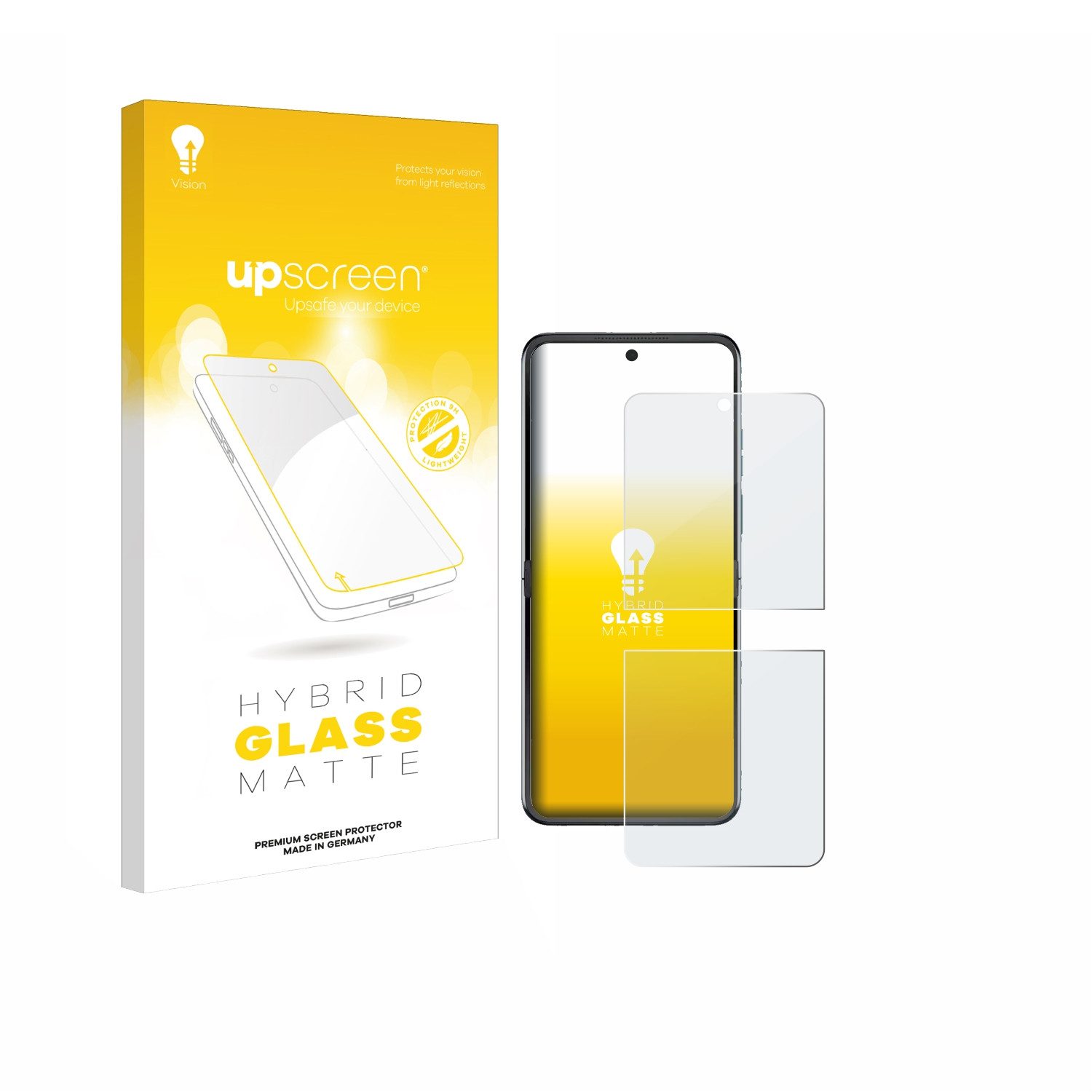 upscreen Displayschutzglas Folie für Motorola Razr 60, Schutzfolie Glas Panzer Display Schutz matt