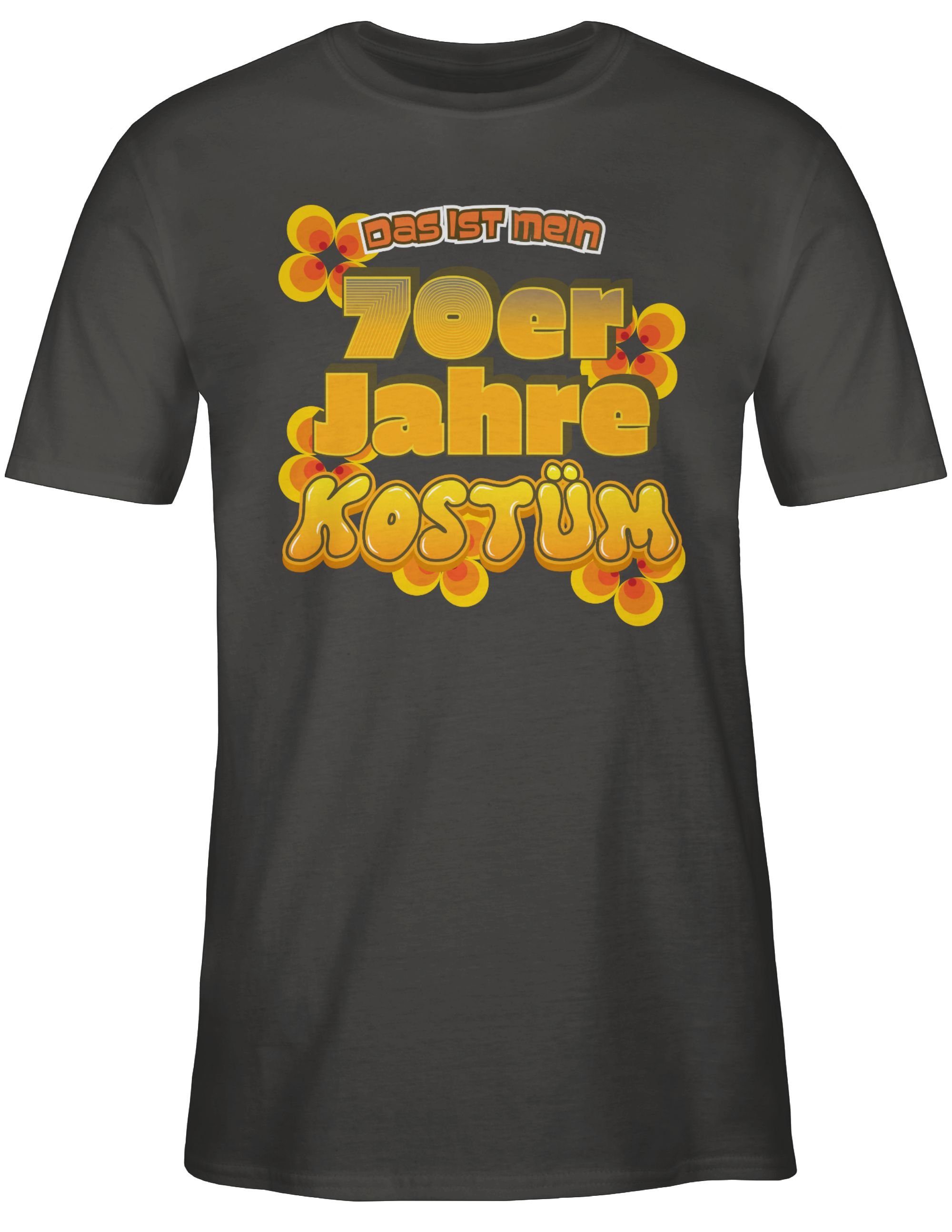2 ist mein Das Kostüm Dunkelgrau T-Shirt Jahre Outfit Shirtracer Karneval 70er