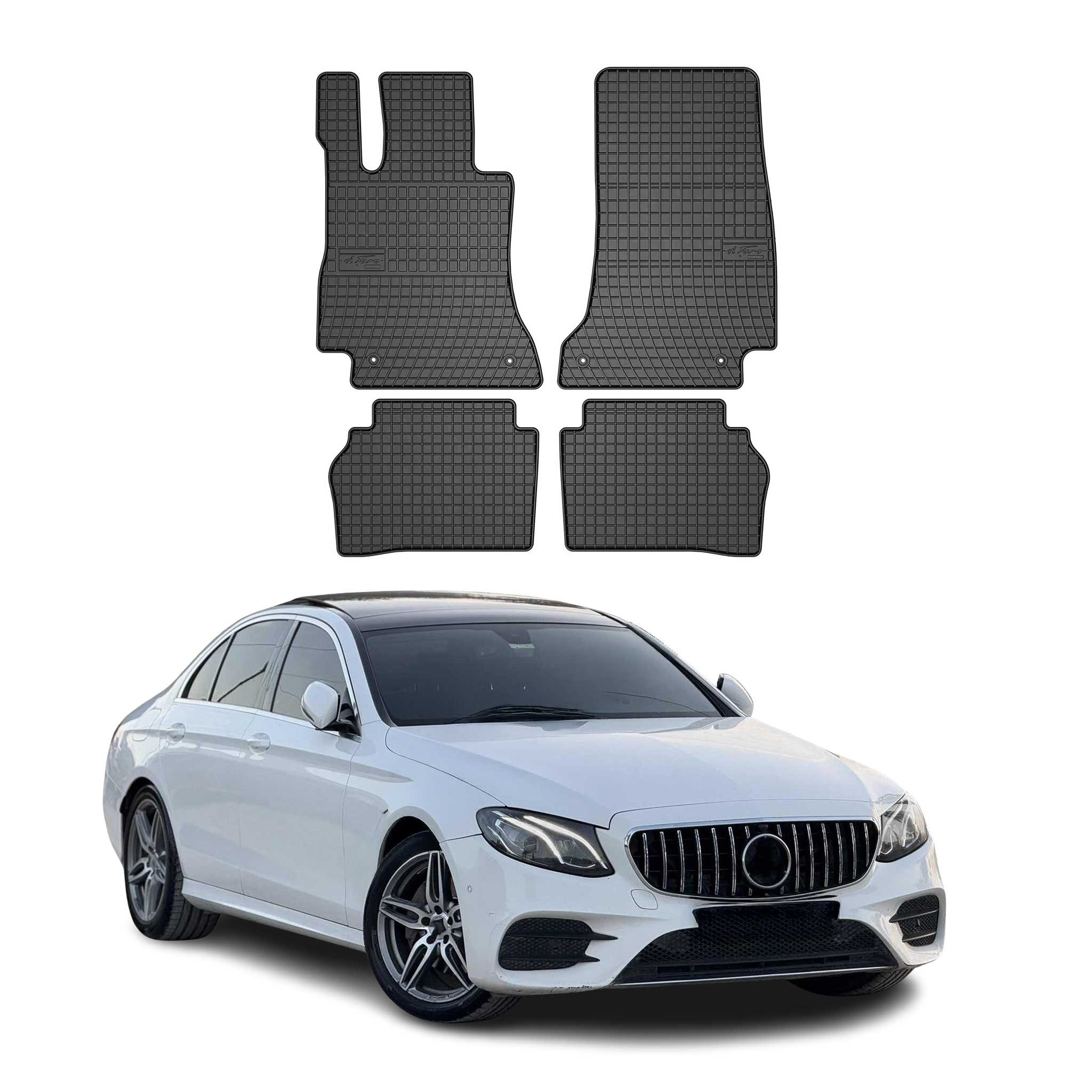 OMAC Auto-Fußmatten für Mercedes E Klasse W213 2016-2025 Schwarz 4 tlg (4 St), für Mercedes E Klasse W213 2016-2025 Mercedes E Klasse W213 2016-2025, Antirutsch,Wasserfest,Einfache Installation