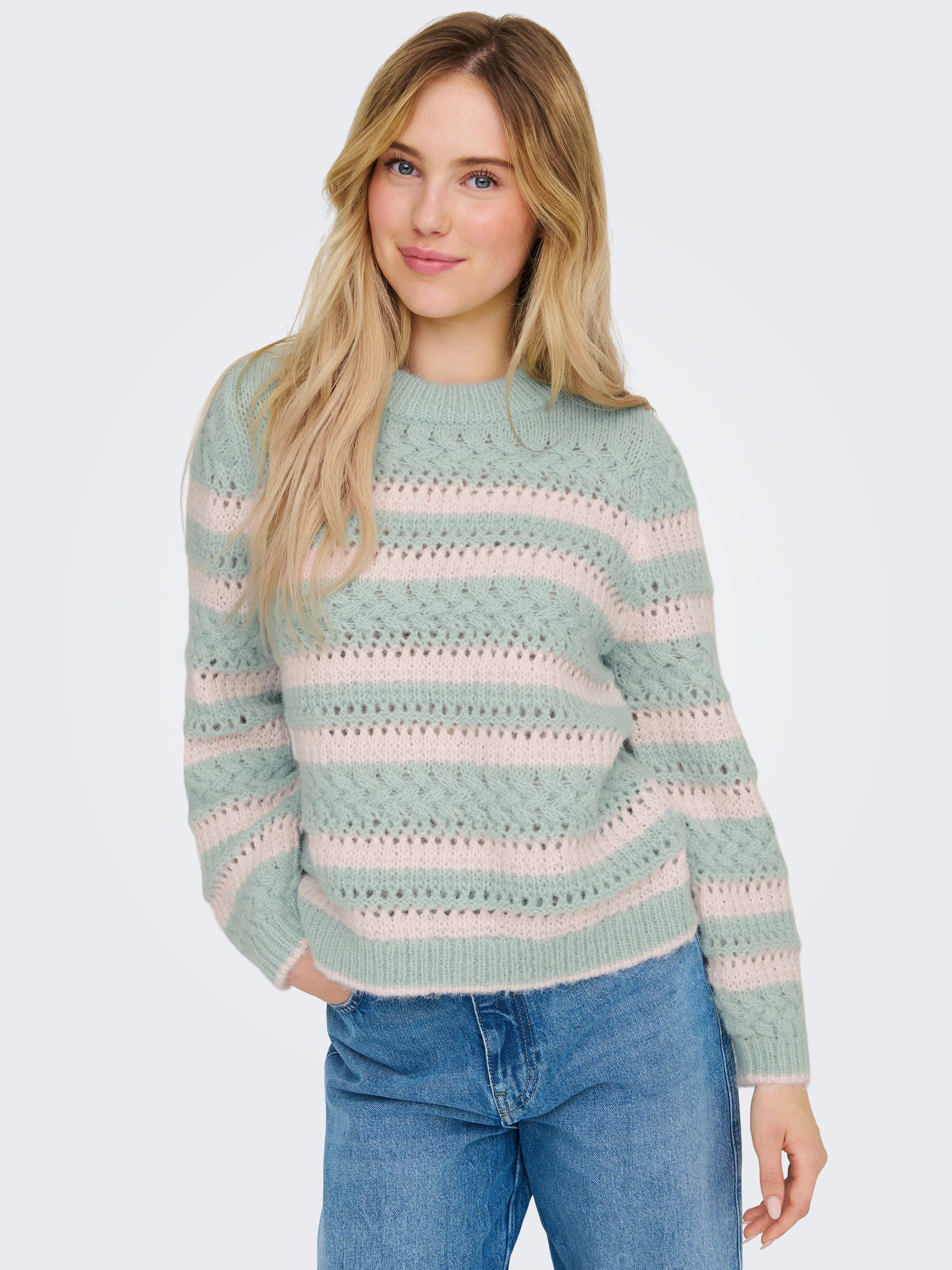 ONLY Rundhalspullover ONLKIMA LS LIFE STRIPE günstig online kaufen