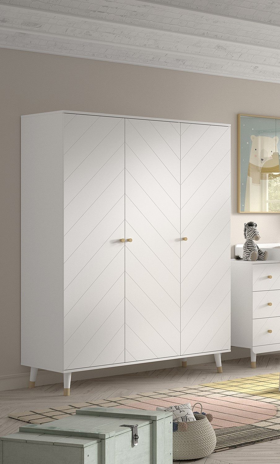 Vipack Kleiderschrank, (Made in Europe), mit 3 Drehtüren bietet viel Staura günstig online kaufen