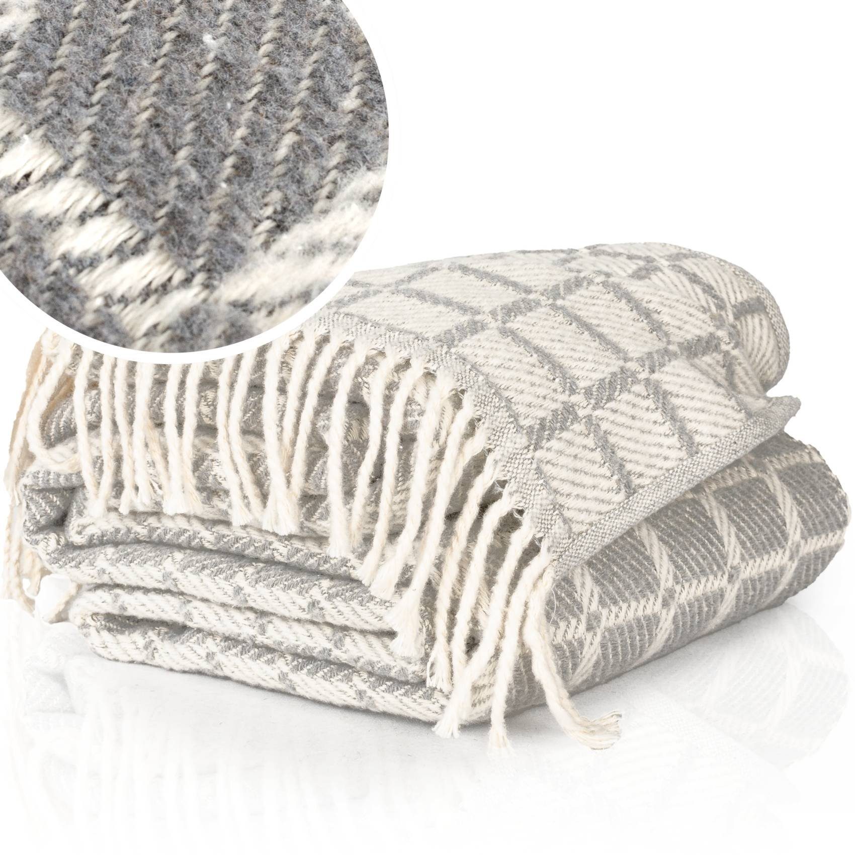 Plaid Kuscheldecke Tagesdecke hochwertige Reisedecke angenehm-weich Wohndecke, ANRO