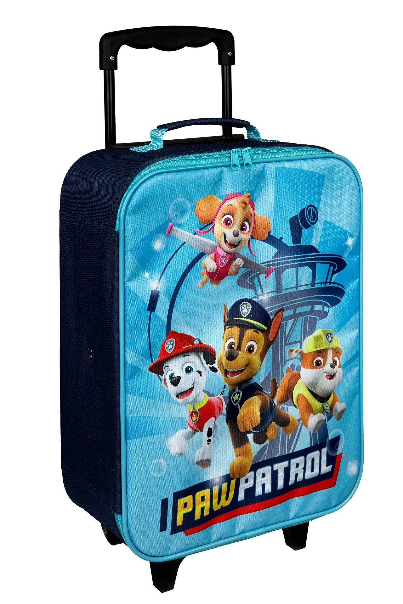 PAW PATROL Trolley Paw Patrol Chase Skye Rubble Trolley Kinderkoffer, 2 Rollen, 46 x 32 x 16 cm