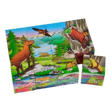 Eichhorn Würfelpuzzle »Bilderwürfel 6 Tiermotive ab 3 Jahren«, 12 Puzzleteile