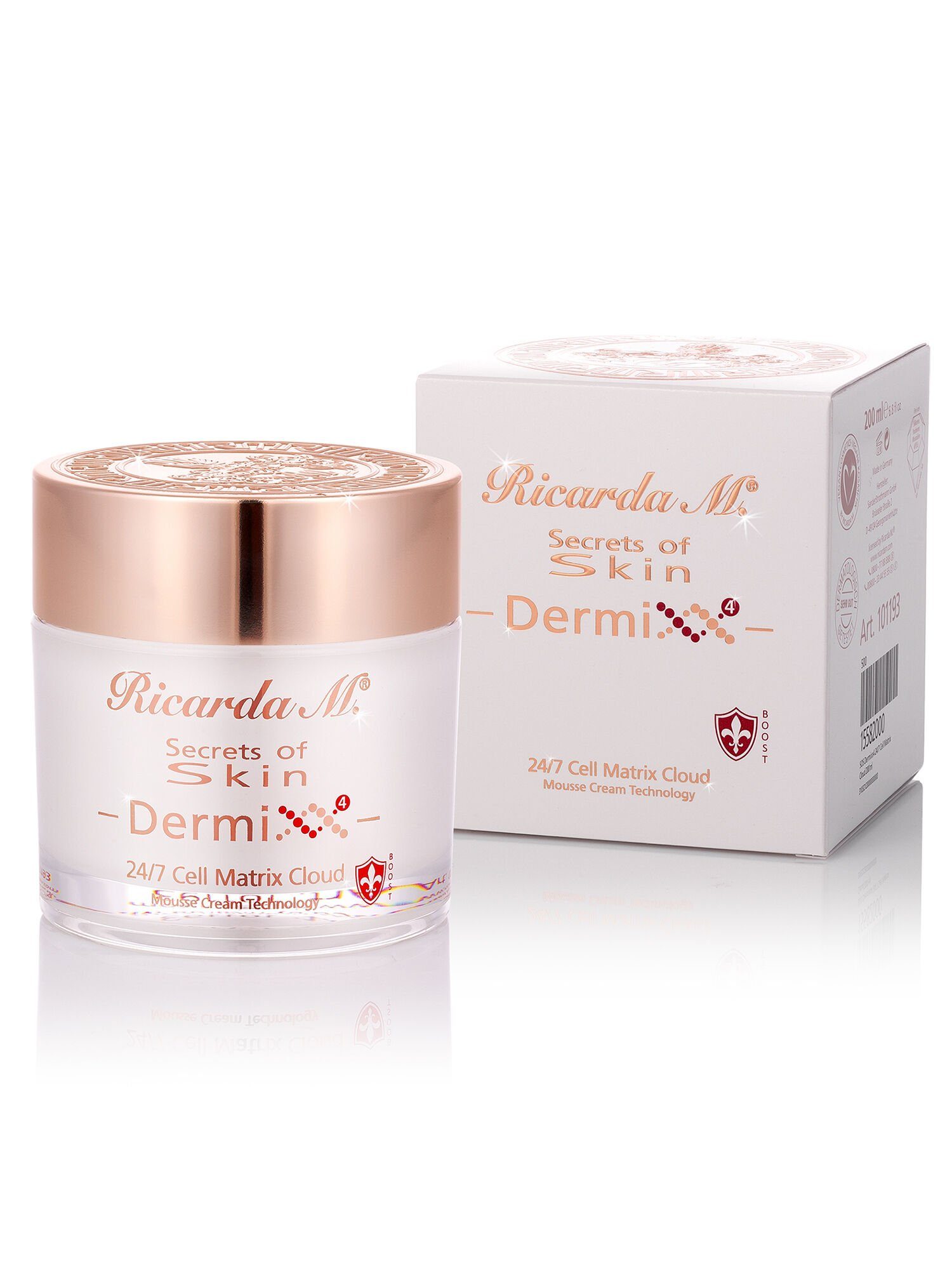 Ricarda M. Anti-Aging-Creme "SOS 24/7 Cell Matrix Cloud Face Cream" 200ml, mit Anti-Aging-Wirkstoff Dermixx4 + Vitasource, starke Hautverjüngung