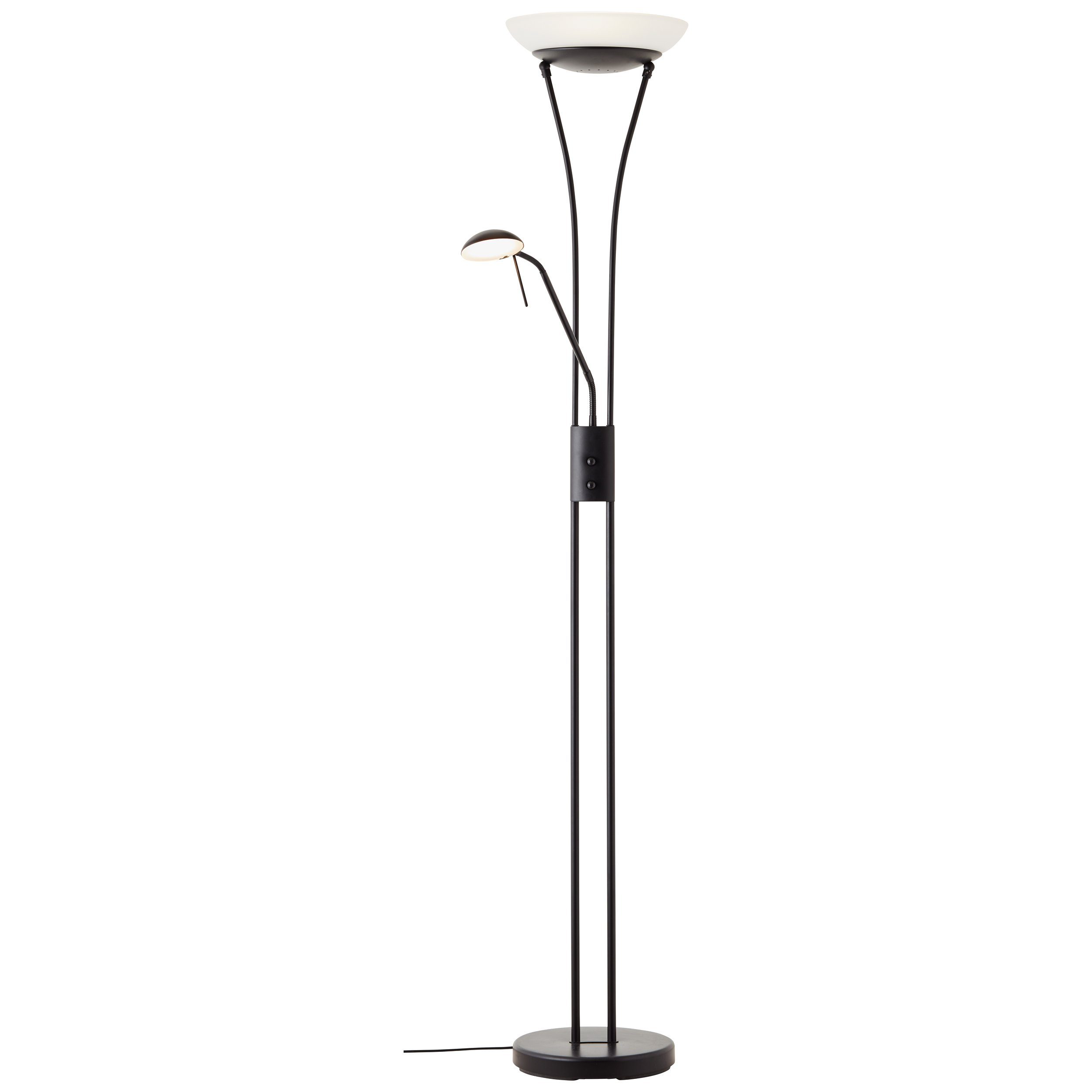 Brilliant Deckenfluter Finn, Dimmfunktion, Lesearm, LED fest integriert, Warmweiß, Lesearm, Drehdimmer - 179cm Höhe - 2500 Lumen, 3000 Kelvin, warmweiß