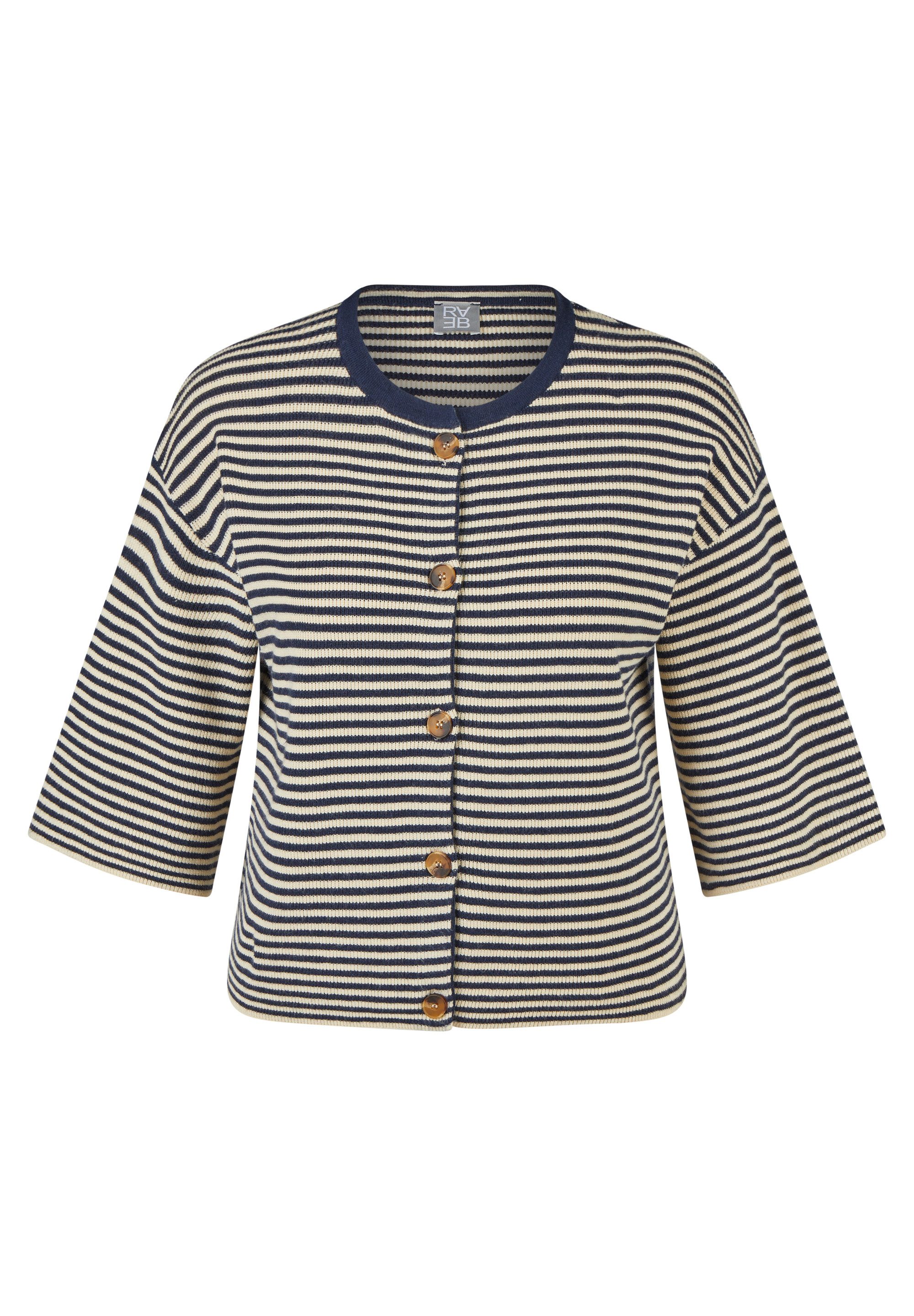 Rabe Cardigan im Streifen-Design und mit Knopfverschluss