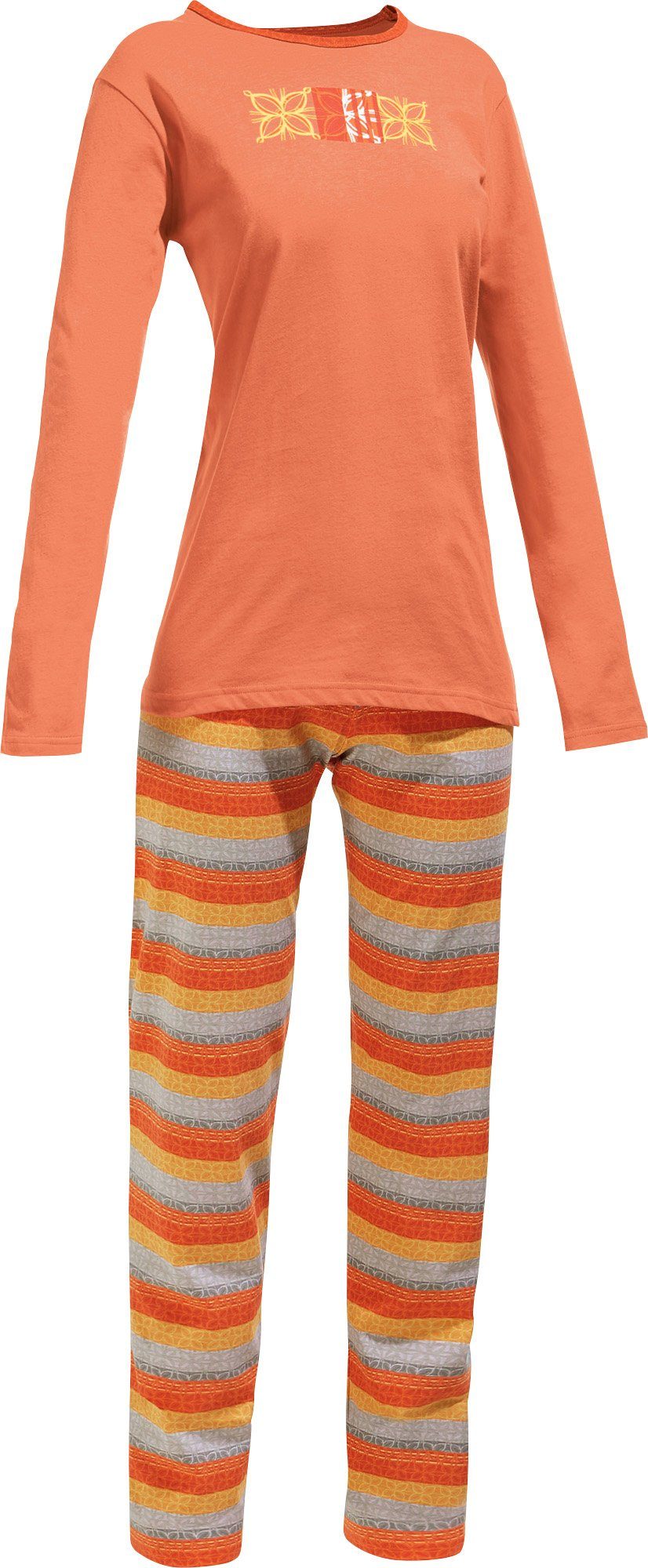 Erwin Müller Pyjama Damen-Schlafanzug Single-Jersey gemustert günstig online kaufen