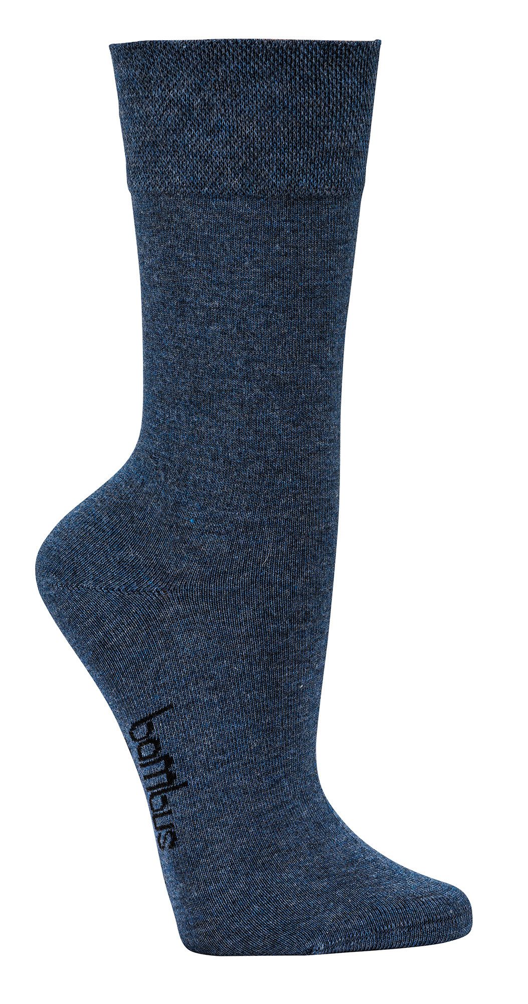 Socks 4 Fun Socken Bambus Viskose Socken (3 Paar) extra-breiterPiqué-Komfortbund Spitze und Ferse verstärkt