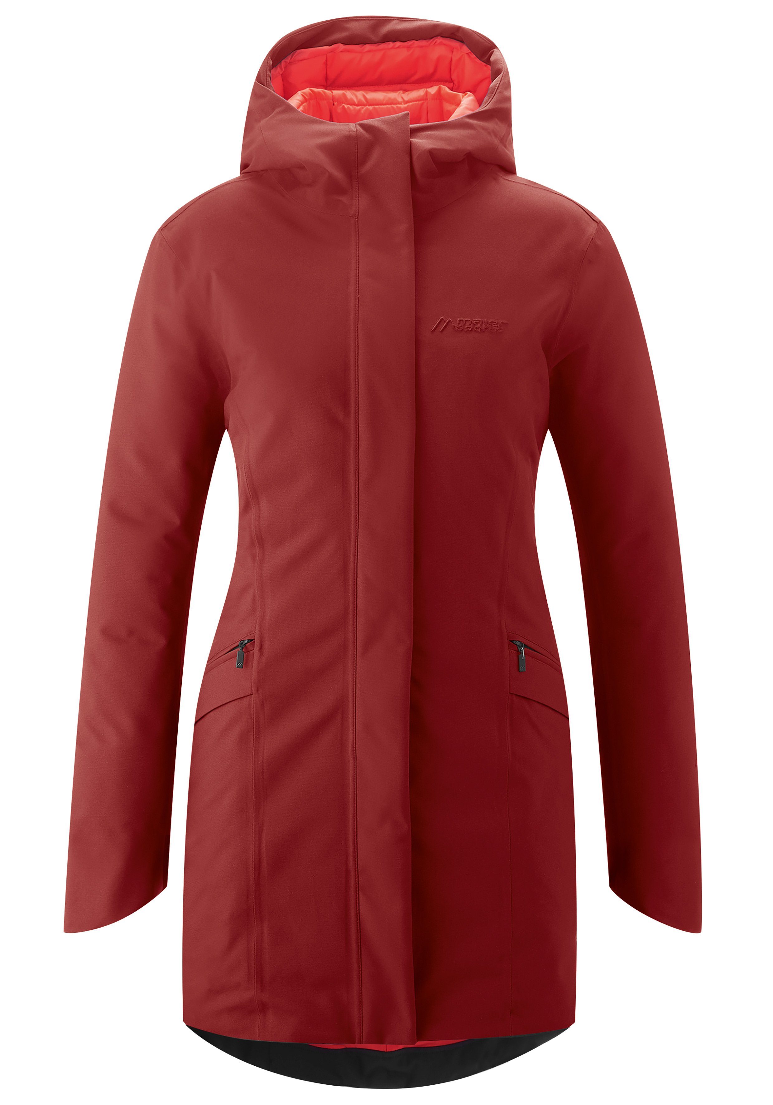 Maier Sports weinrot Outdoor für leicht Outdoormantel wattiert und Henni Sportlicher Funktionsjacke City