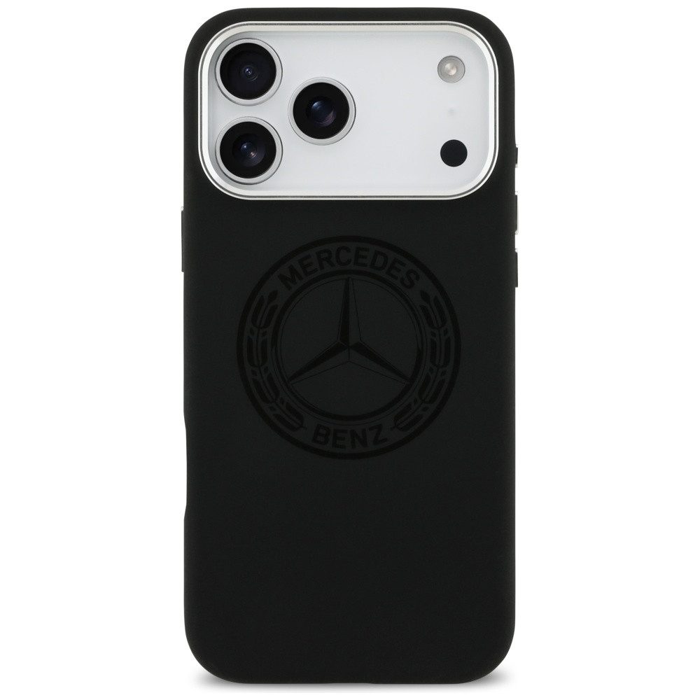Mercedes Benz Handyhülle iPhone 17 Pro Max Silikon schwarz Vintage Logo MagSafe 6,9 Zoll, Kantenschutz
