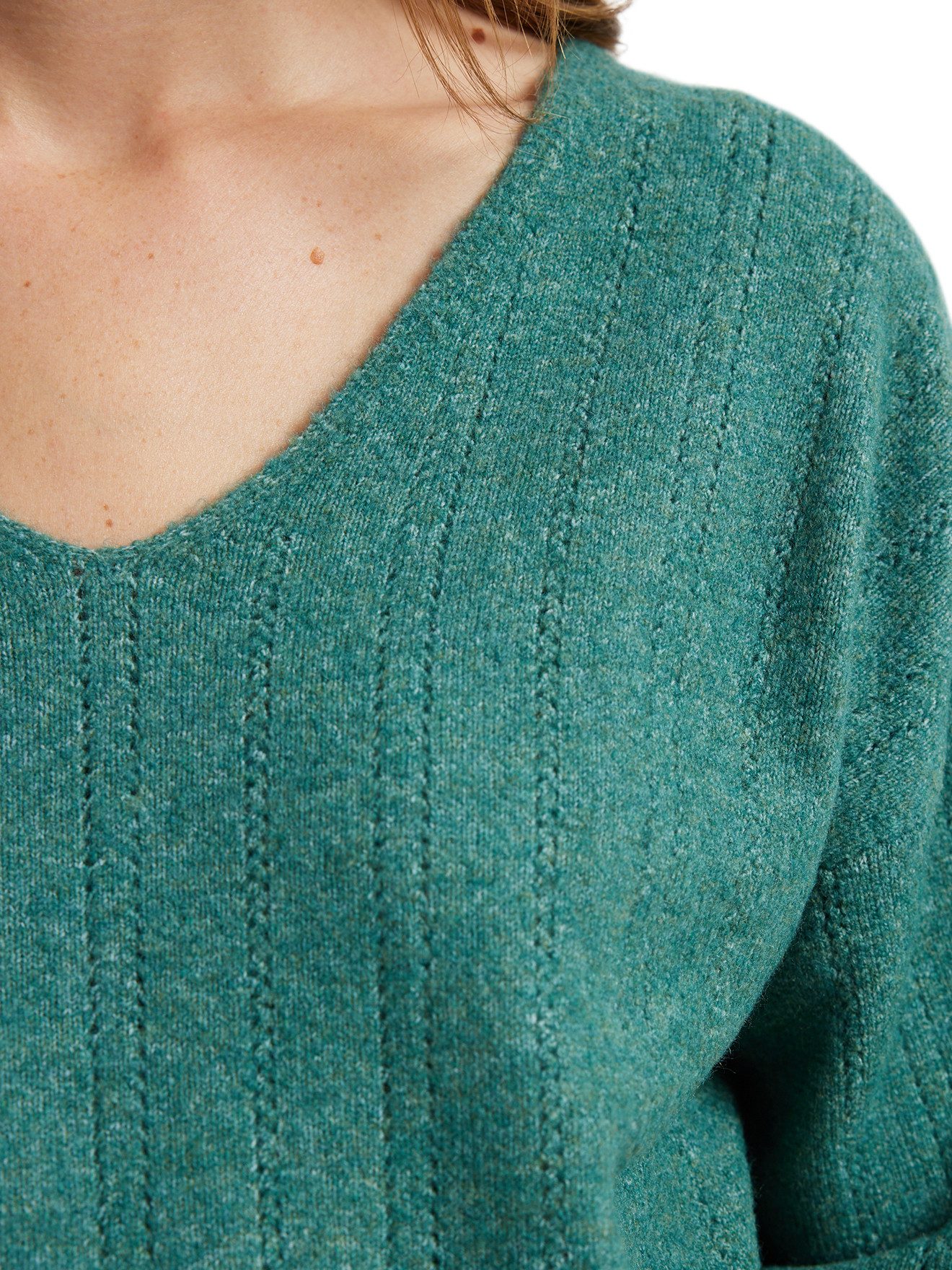 vertbaudet Umstandspullover Flauschiger Umstandspullover mit V-Ausschnitt
