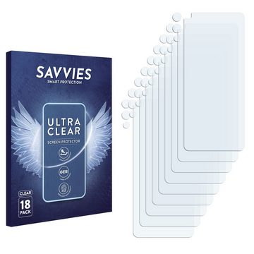 Savvies Schutzfolie für OnePlus 9RT 5G (Display+Kamera), Displayschutzfolie, 18 Stück, Folie klar
