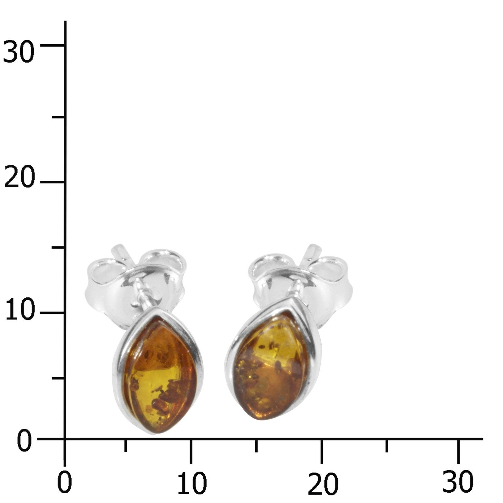 OSTSEE-SCHMUCK Paar Ohrstecker Ostsee-Schmuck Ohrstecker Classic 8 x 5 mm ( günstig online kaufen