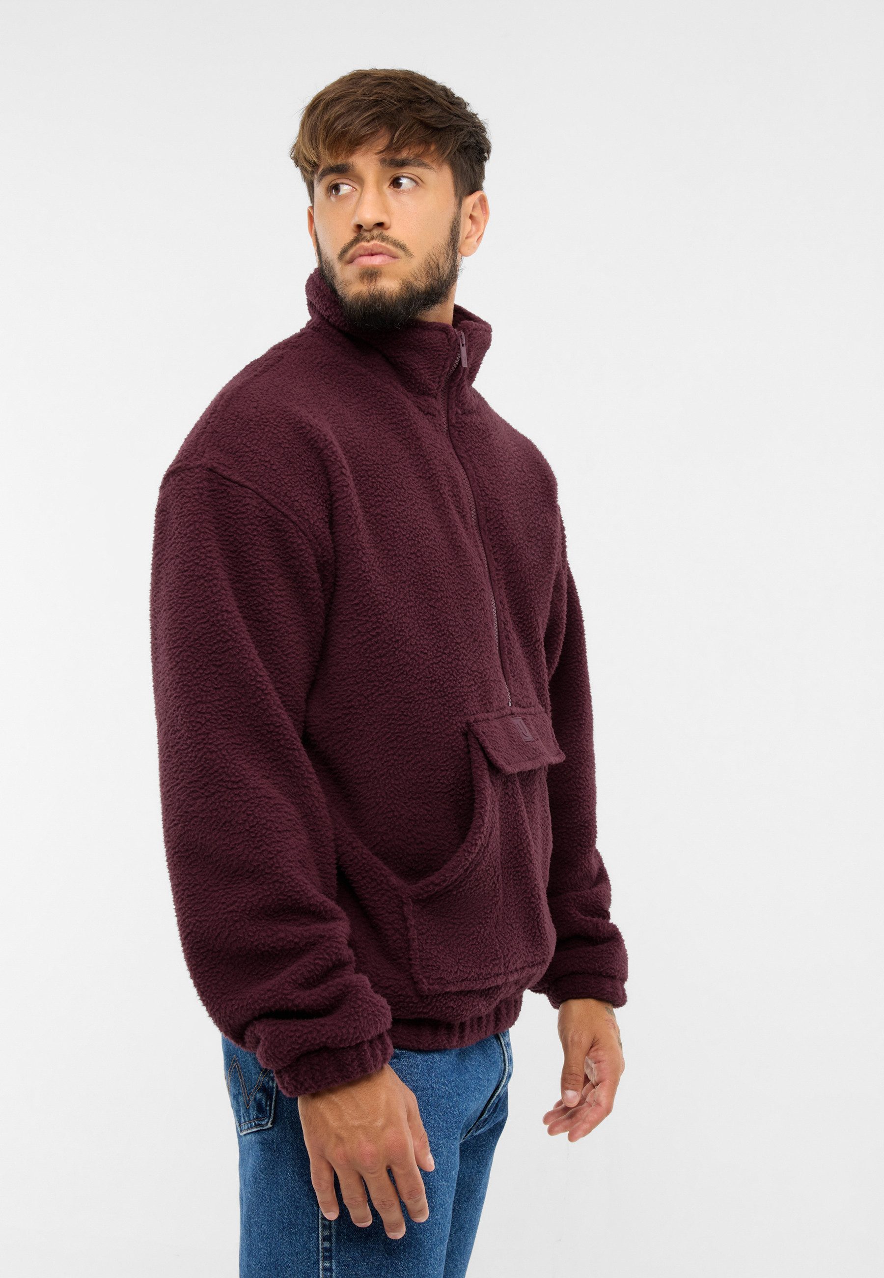 Johnny Urban Fleecepullover Ruben Fleece Half Zip Jumper (1-tlg) Gemütlicher Fleece Troyer mit Taschen