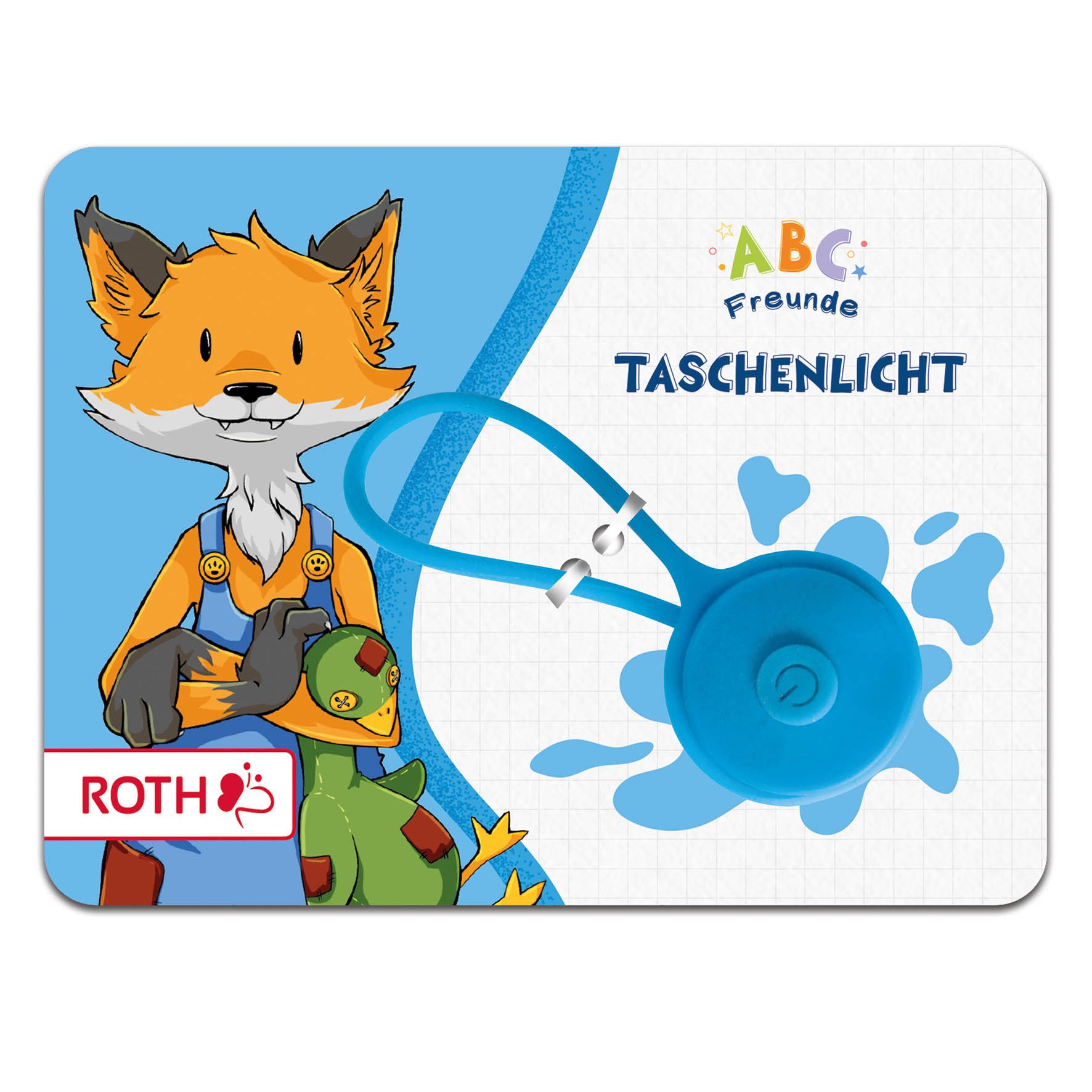 Roth Schultüte Taschenlicht "ABC Freunde" Fuchs Fridolin, Verschluss