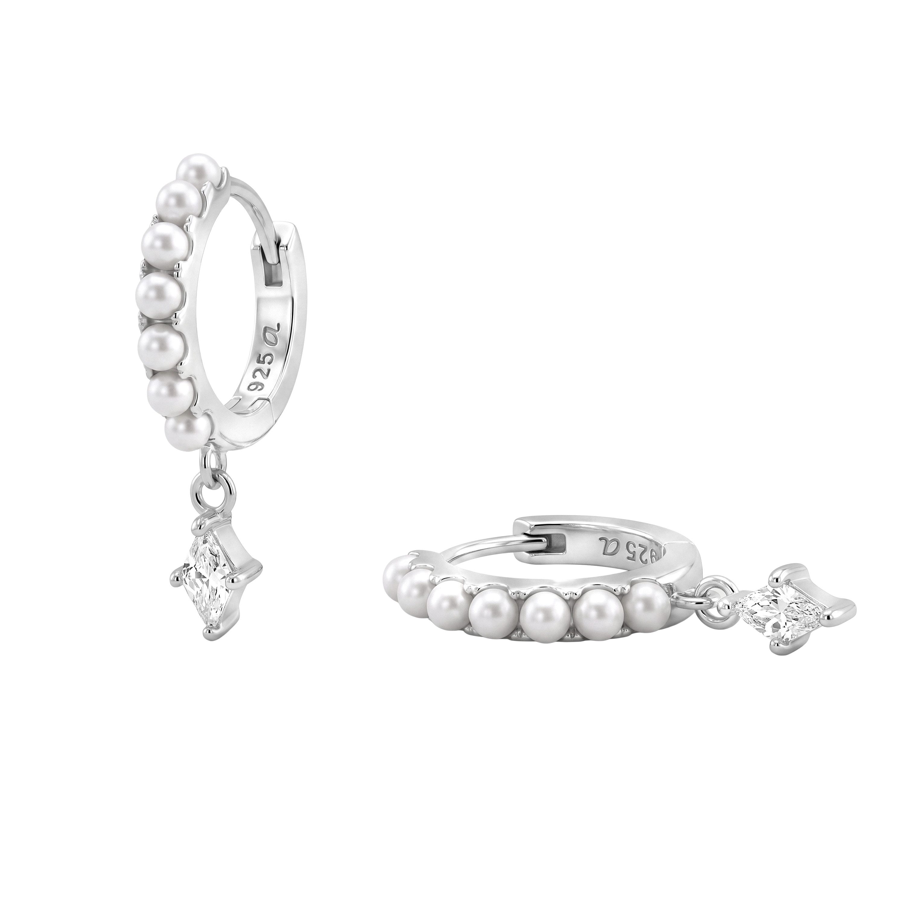 Noelani Paar Creolen (No information, No information), 925 Silber Damen Schmuck - 2101754