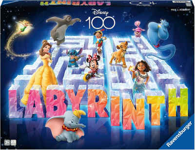 Ravensburger Spiel, Familienspiel Disney 100 Labyrinth, FSC® - schützt Wald - weltweit; Made in Europe