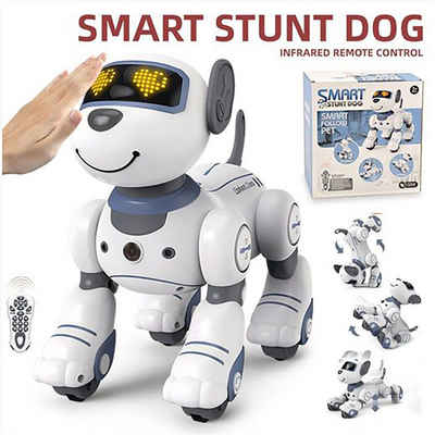 Gontence Robotertier Intelligenter Stunt-Roboter,Neue cool Roboterhund-Begleitenspielzeug, programmierbarer Roboter-Welpe,intelligenter interaktiver Spielzeug