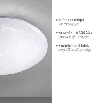 LeuchtenDirekt LED Deckenleuchte LED Deckenleuchte SKYLER Ø 35cm, 1xLED-Board/9,30W/3000K, Sternenhimmel-Optik