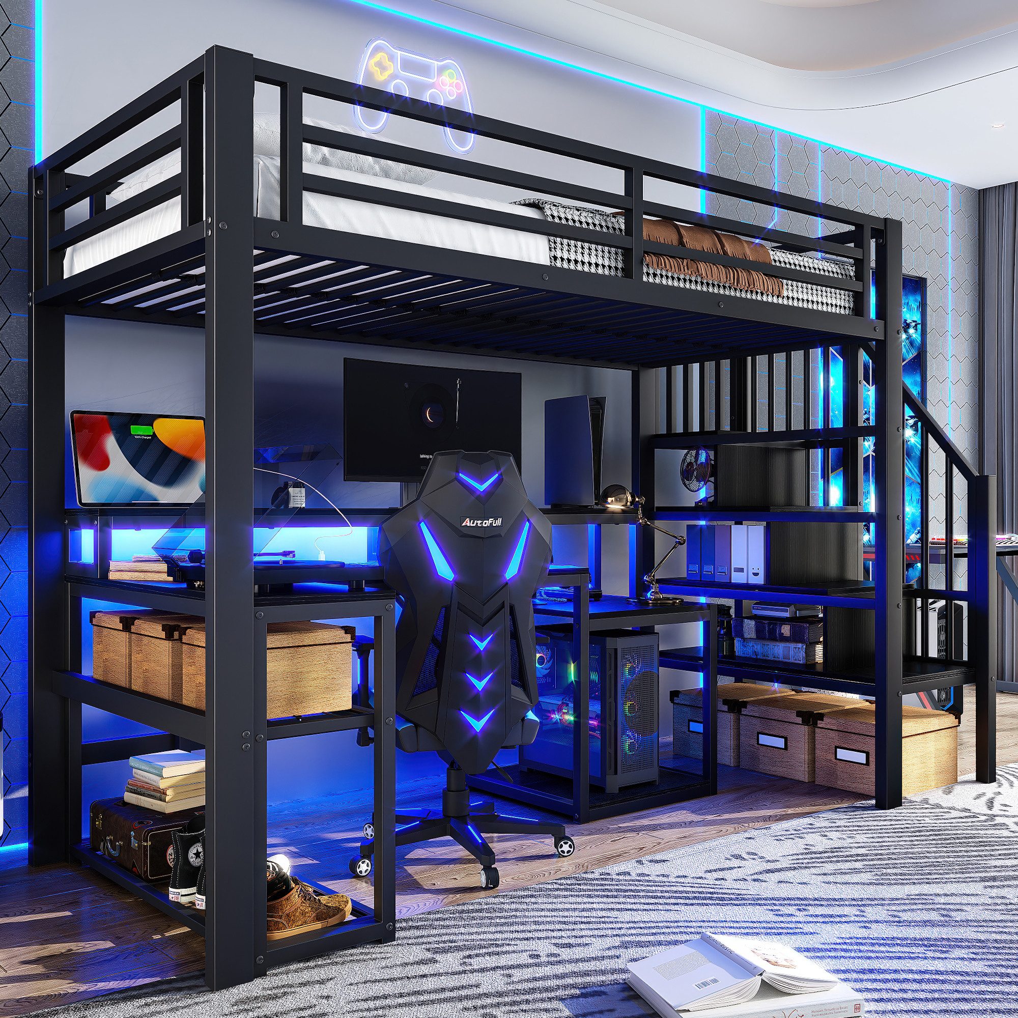 Hochbett mit LED und USB