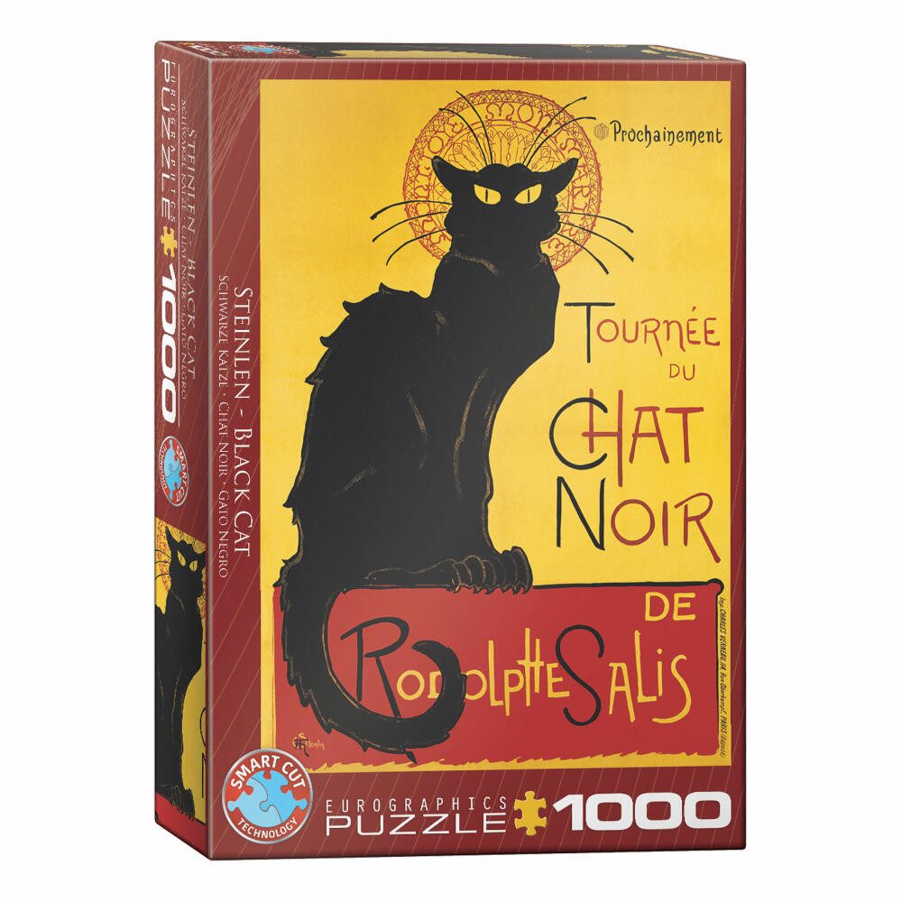 EUROGRAPHICS Puzzle Chat Noir - Die schwarze Katze, 1000 Puzzleteile