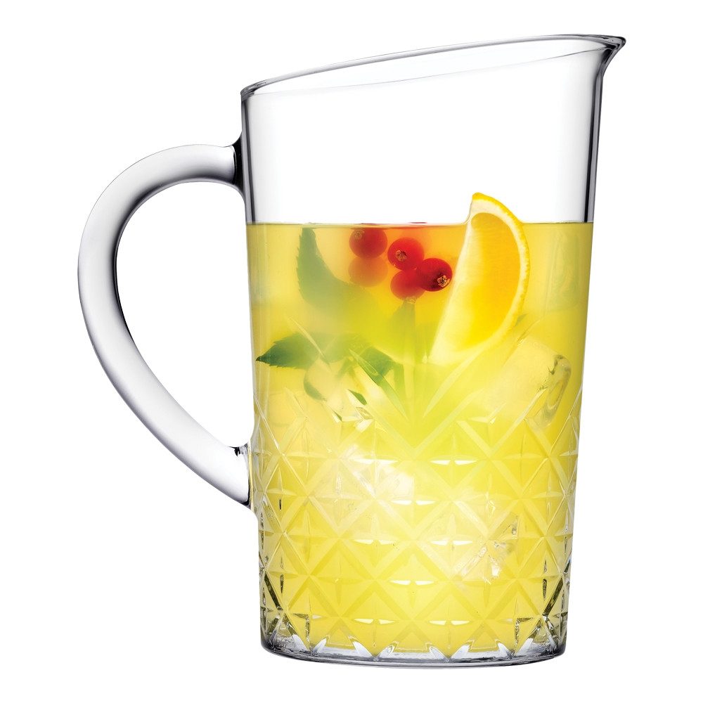 Pasabahce Karaffe Timeless, (Packung, 1 teilig), Wasserkrug mit Auslauf und handlichem Griff, 1.44 Liter