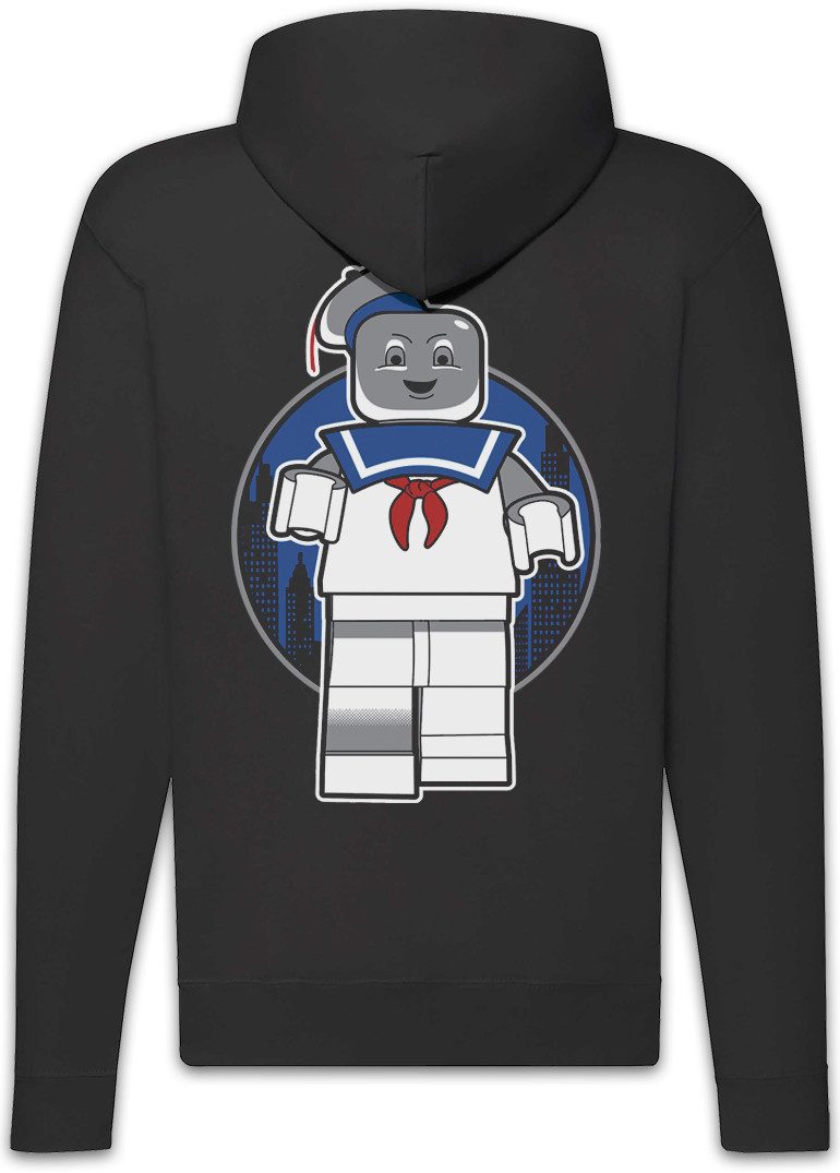 Urban Backwoods Sweatjacke Marshmallow Zipper Hoodie Comic 80s Style Mann Retro Logo Real (1-tlg) Geisterjäger Man Ghostbusters Stay