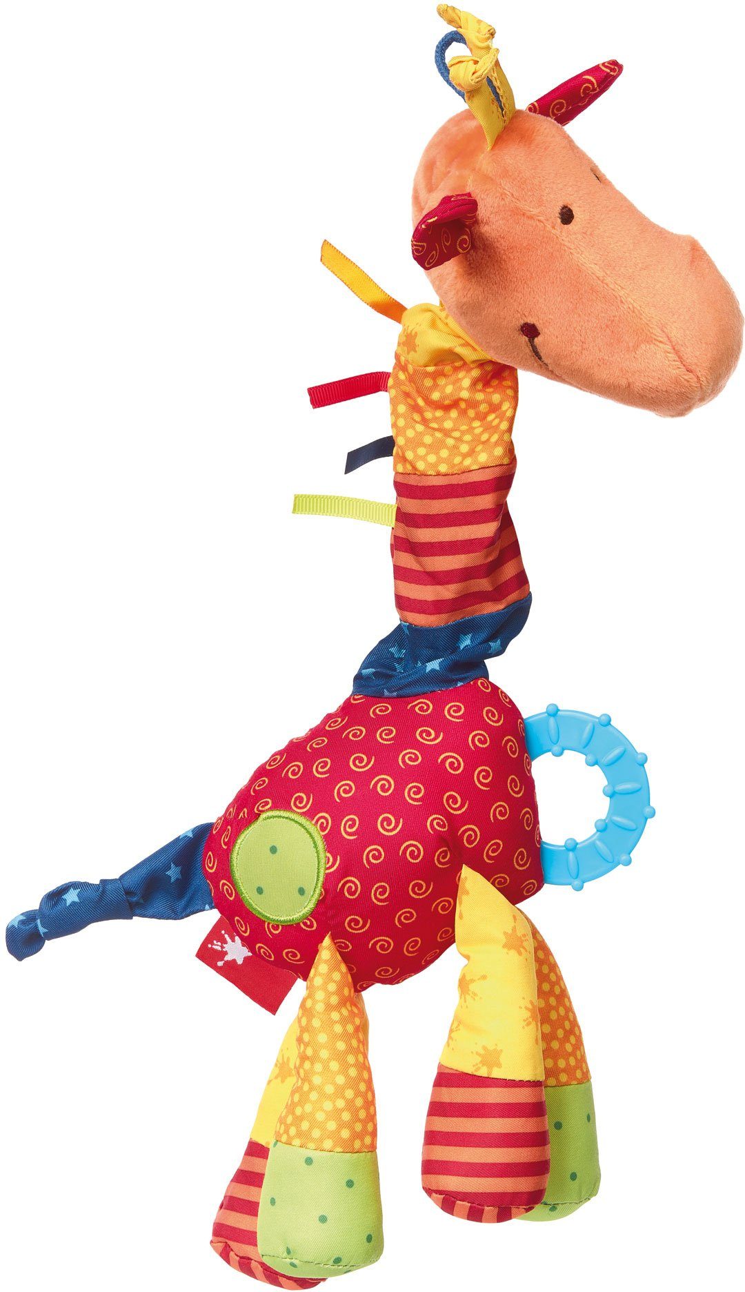 PlayQ, Sigikid Aktiv-Giraffe rot Activity Greifspielzeug Baby