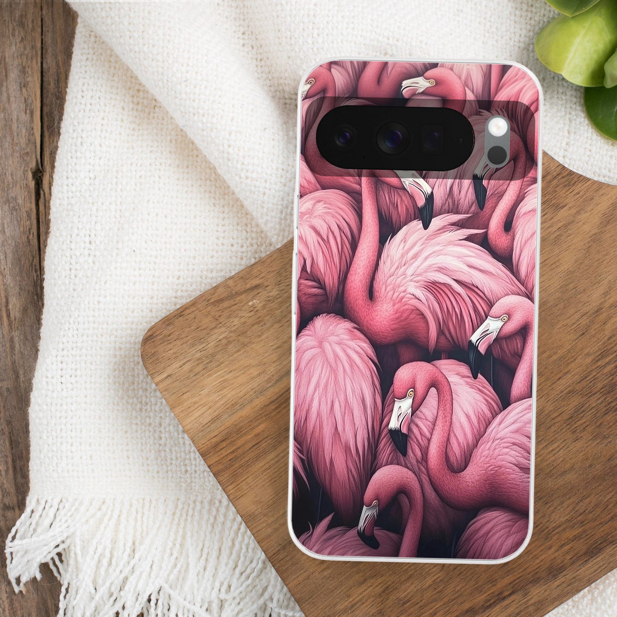 MuchoWow Handyhülle für Google Pixel 10 Flamingo - Rosa - Tiere, Phone Case, Silikon, Schutzhülle Dünn