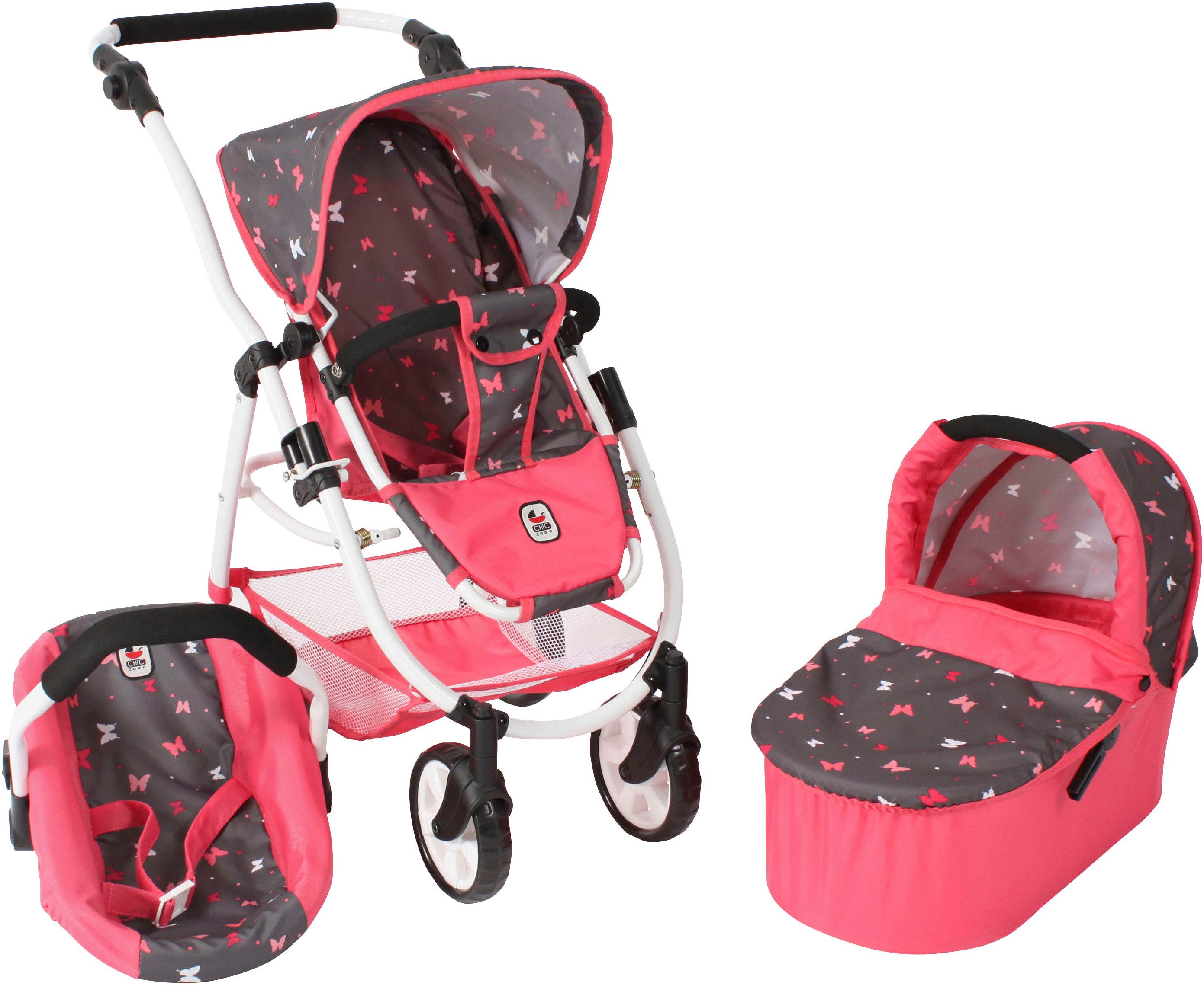 CHIC2000 Kombi-Puppenwagen Emotion 2.0, Butterfly, inkl. Babywanne, Sportwa günstig online kaufen
